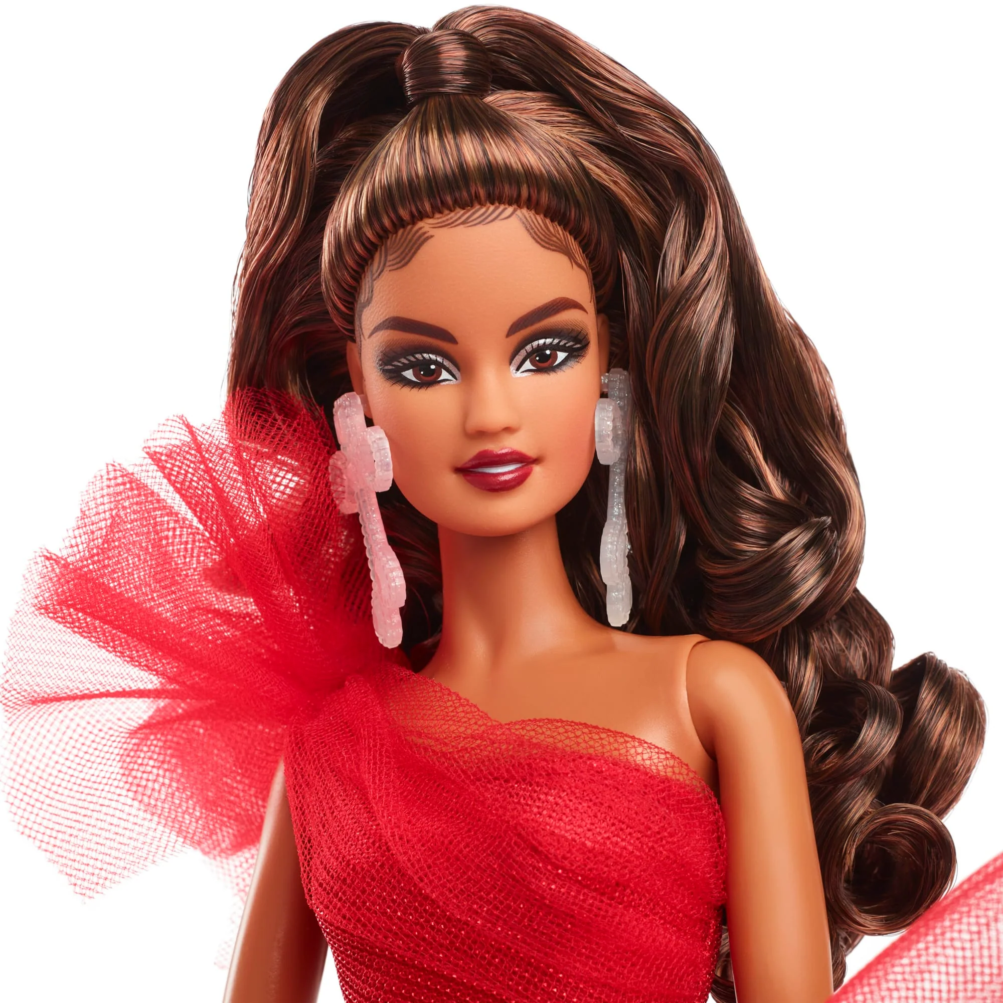Barbie 2024 Holiday Barbie Dolls, Seasonal Collector Gift, Barbie Signature, Plaid Gown With Red Bow - Image 2