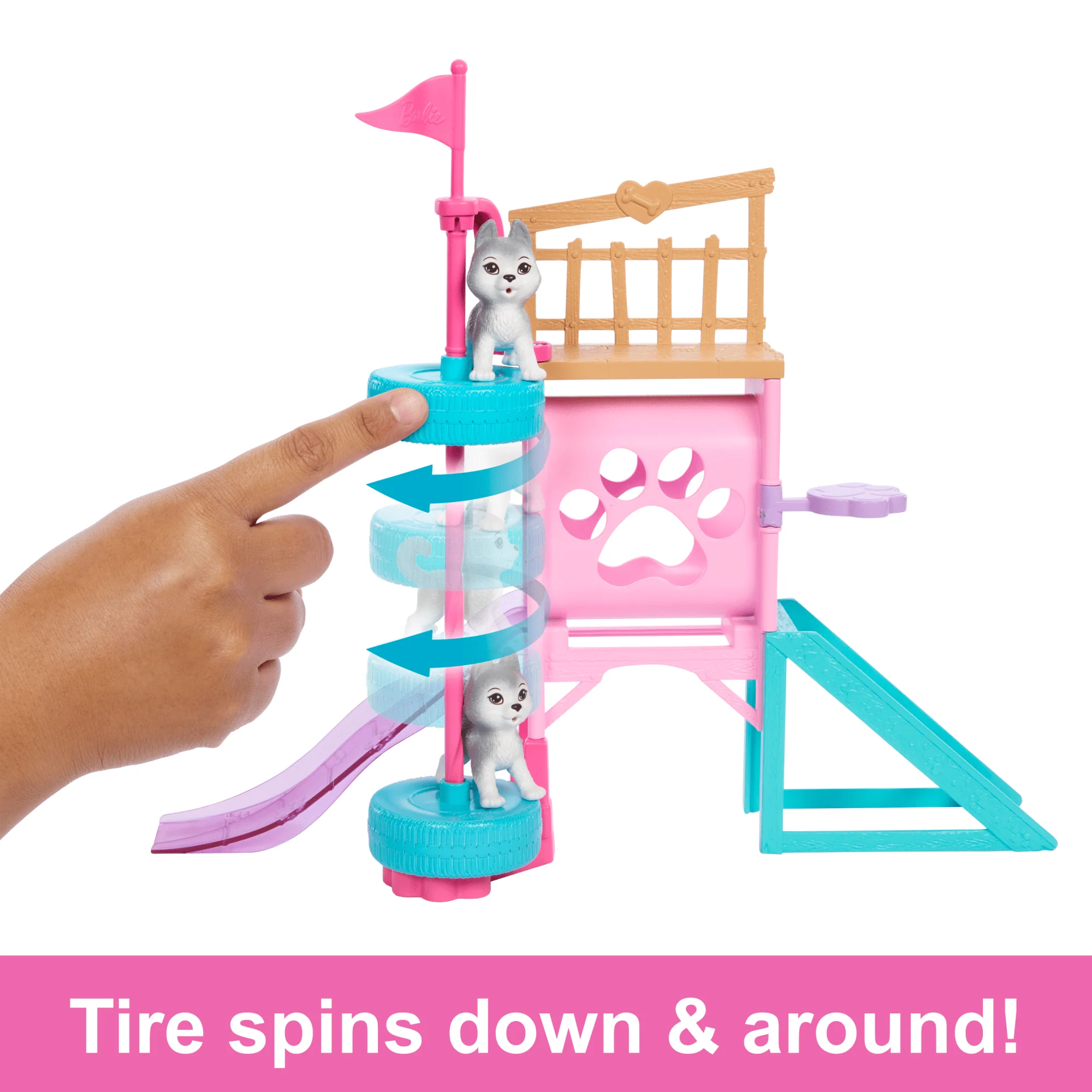 Barbie And Stacie To the Rescue Puppy Playground Playset With Doll, 3 Pet Dog Figures, & Accessories - Image 3
