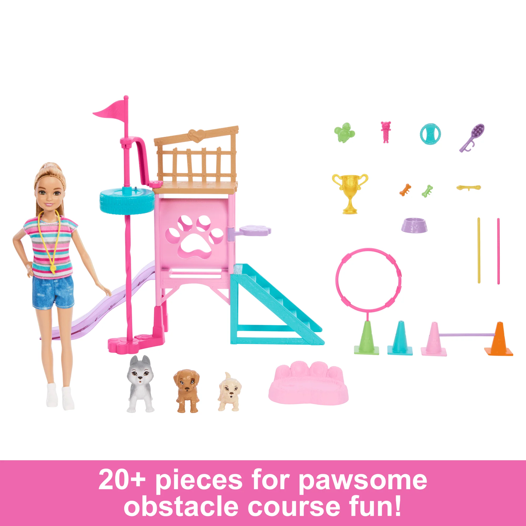Barbie And Stacie To the Rescue Puppy Playground Playset With Doll, 3 Pet Dog Figures, & Accessories - Image 5