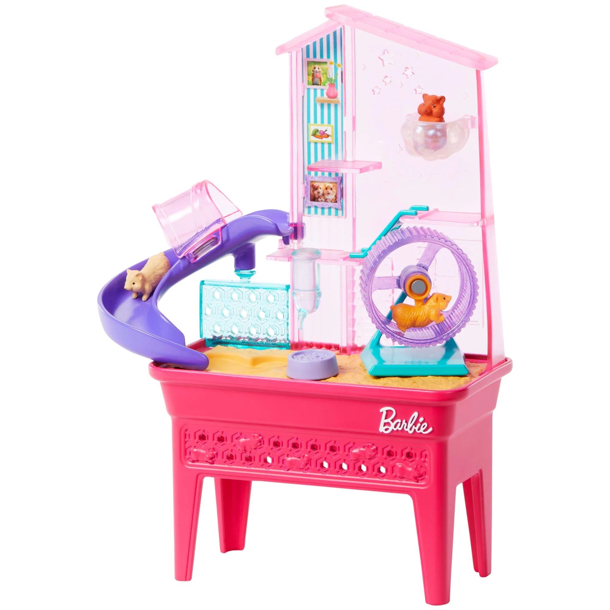 Barbie World Coffret de Jeu Terrain de Jeu Pour Hamsters, 9Acc.