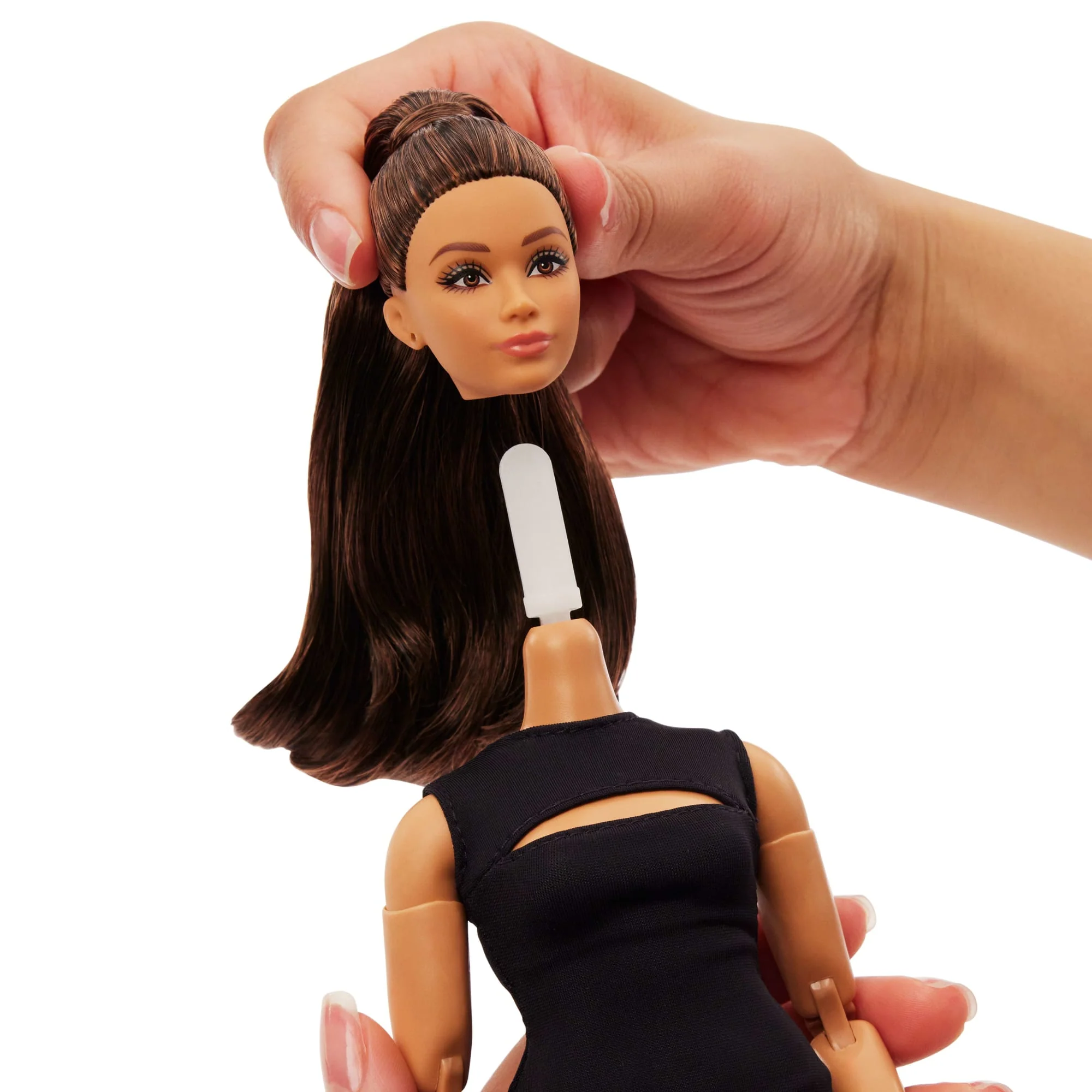 Barbie Basics Collectible Doll, Model 05 With Brunette Hair, Black Dress & Heels - Image 6