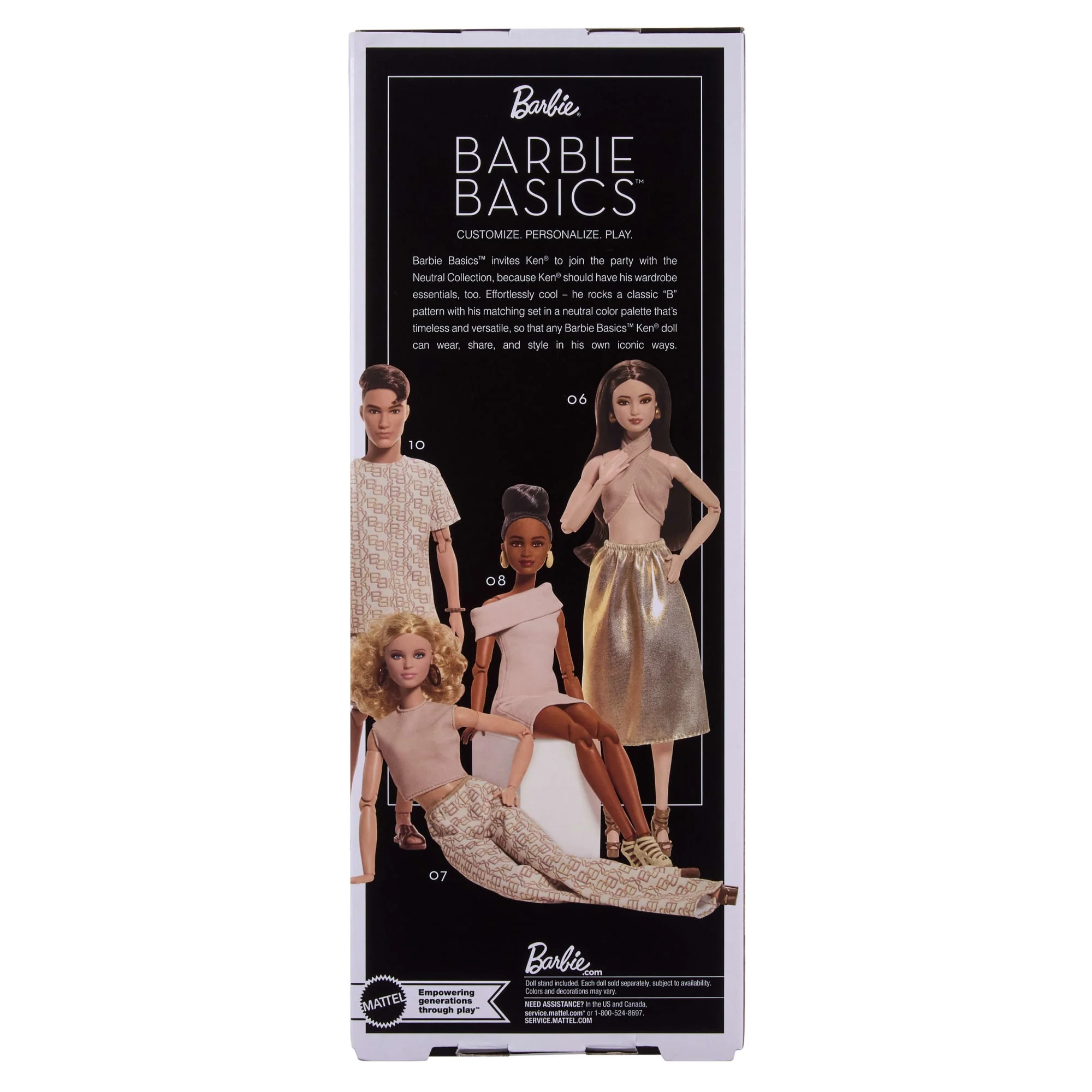 Barbie Basics Collectible Ken Doll, Model 10 With Brunette Hair in Shirt & Shorts With Matching Print - Image 6