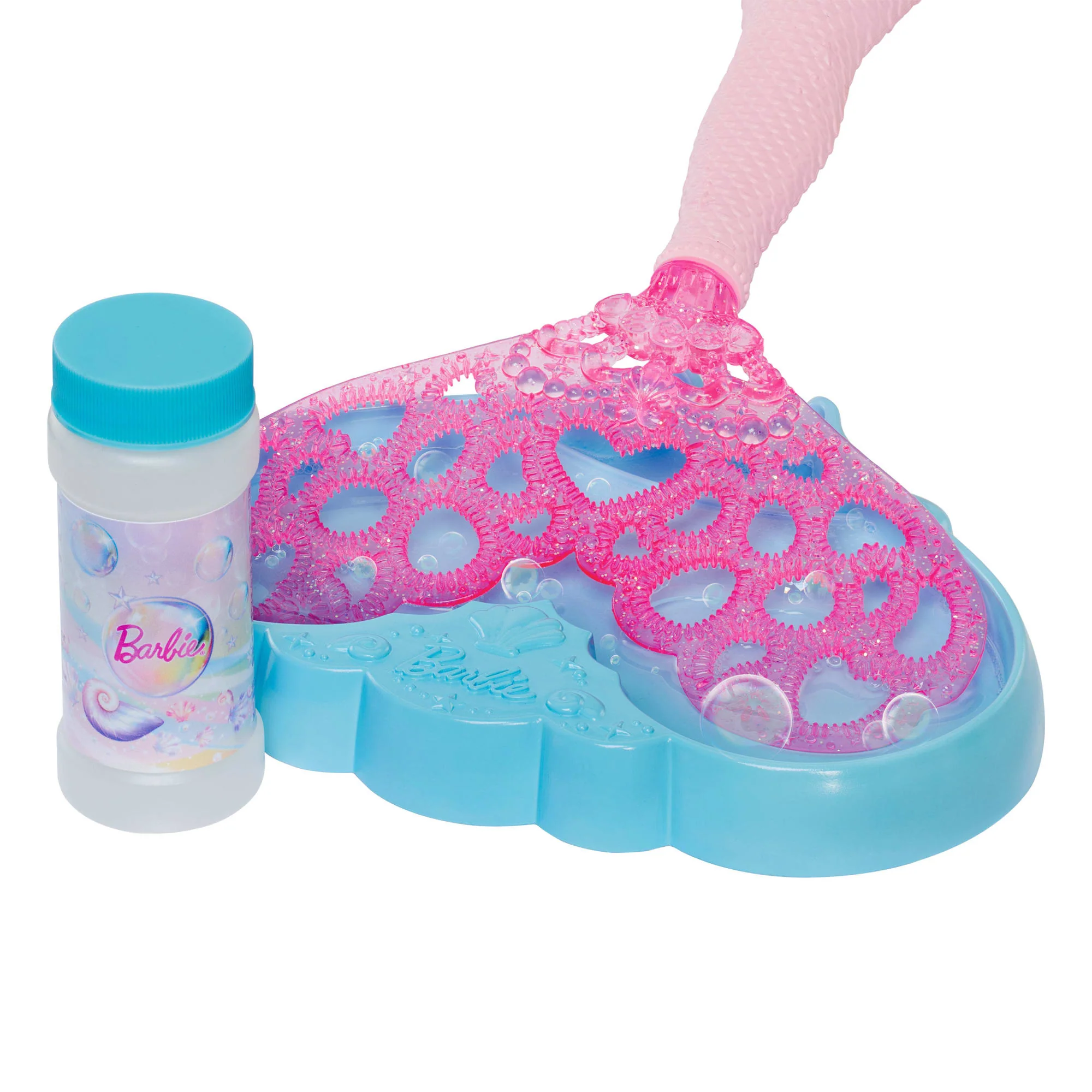 Barbie Bubble Sparkle Mermaid Doll With Bubble-Making Feature, Includes Bubble Solution & Hairbrush - Image 4