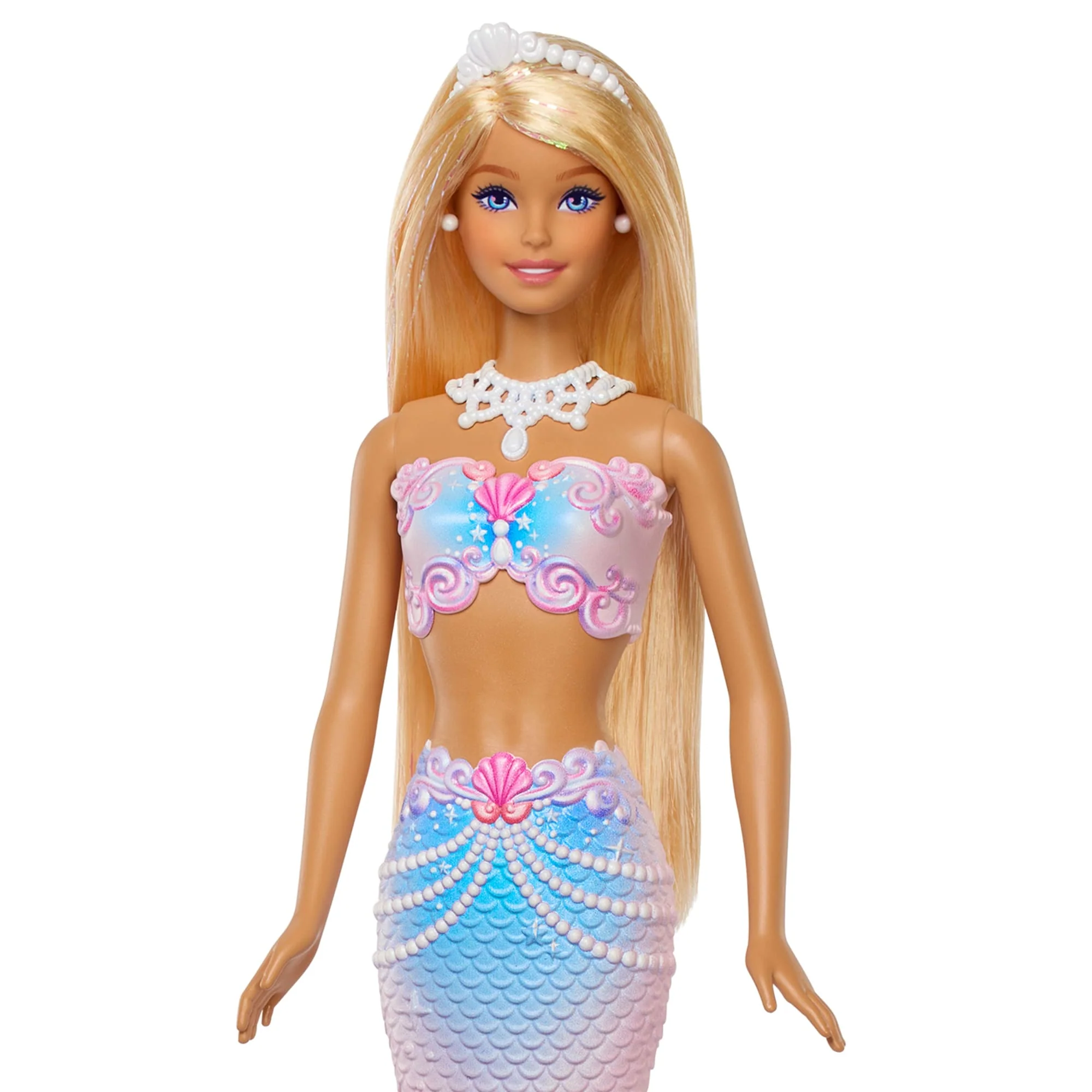 Barbie Bubble Sparkle Mermaid Doll With Bubble-Making Feature, Includes Bubble Solution & Hairbrush - Image 5