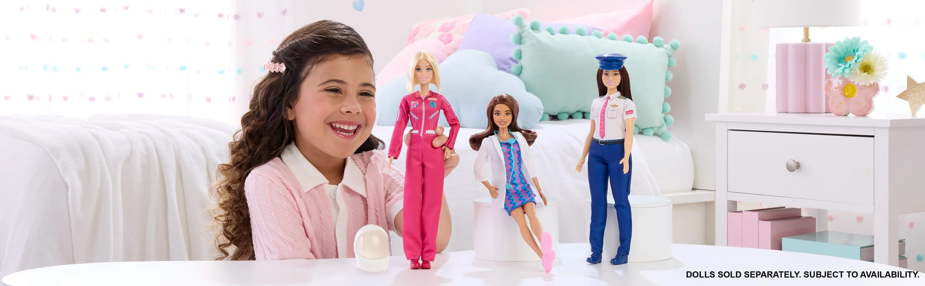 Barbie Careers Pilot Doll & Accessory, Fashion Doll Wearing Removable Uniform & Shoes With Hat - Image 3