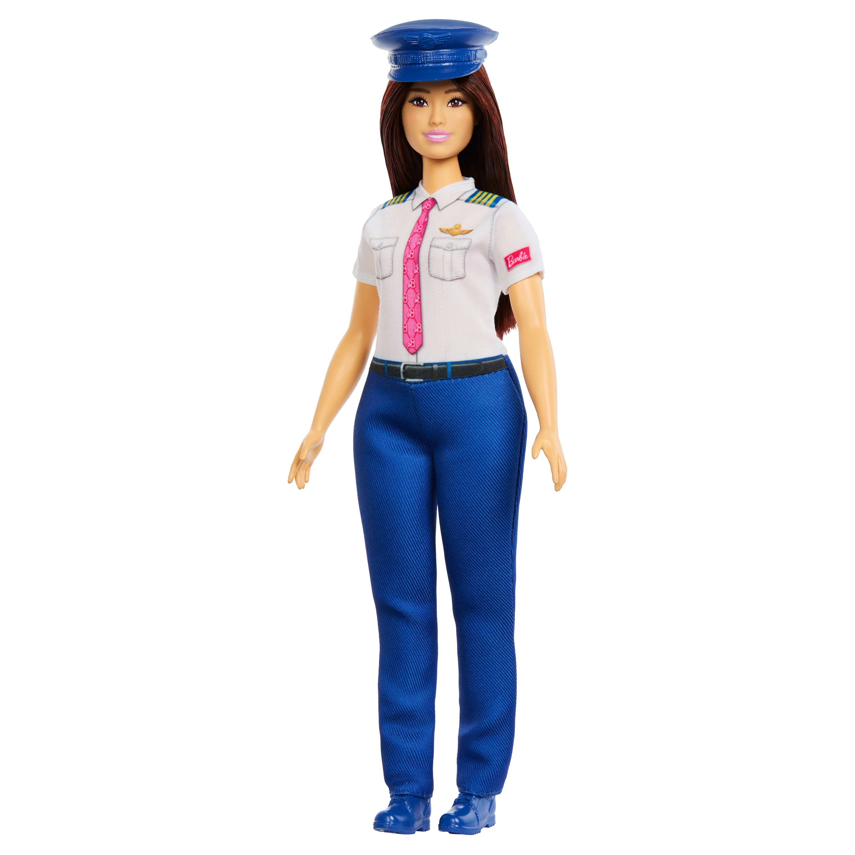 Barbie Careers Pilot Doll & Accessory, Fashion Doll Wearing Removable Uniform & Shoes With Hat - Image 4
