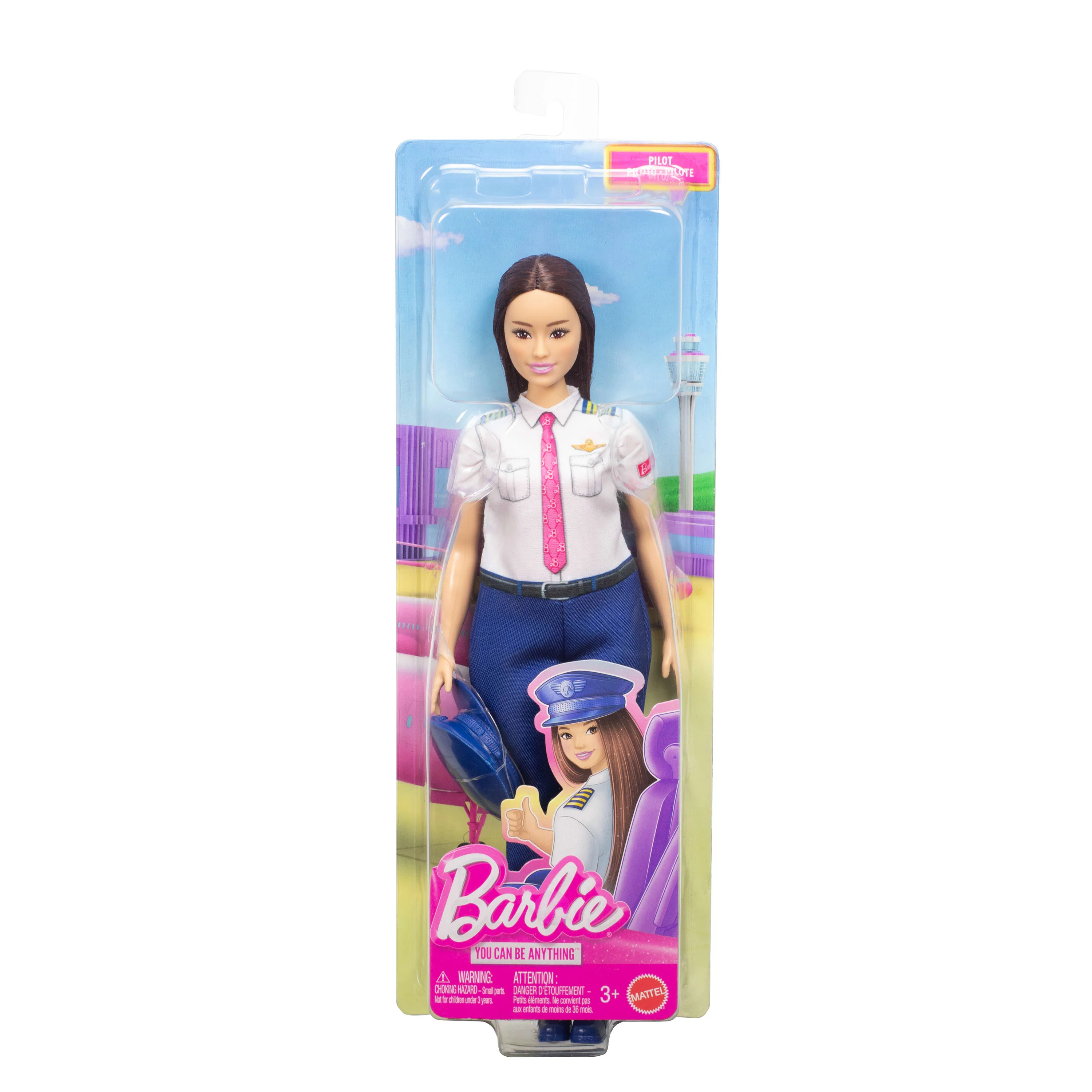 Barbie Careers Pilot Doll & Accessory, Fashion Doll Wearing Removable Uniform & Shoes With Hat - Image 5