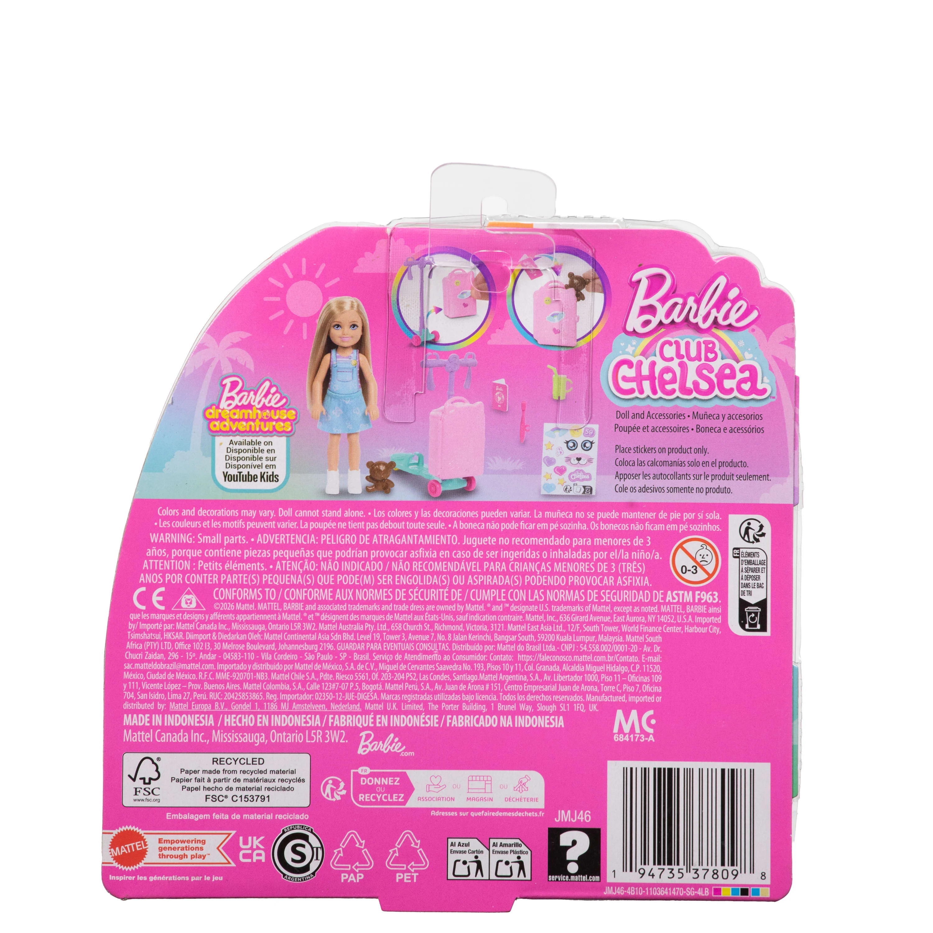Barbie Chelsea Muñeca Chelsea Aventuras de Viaje - Image 3