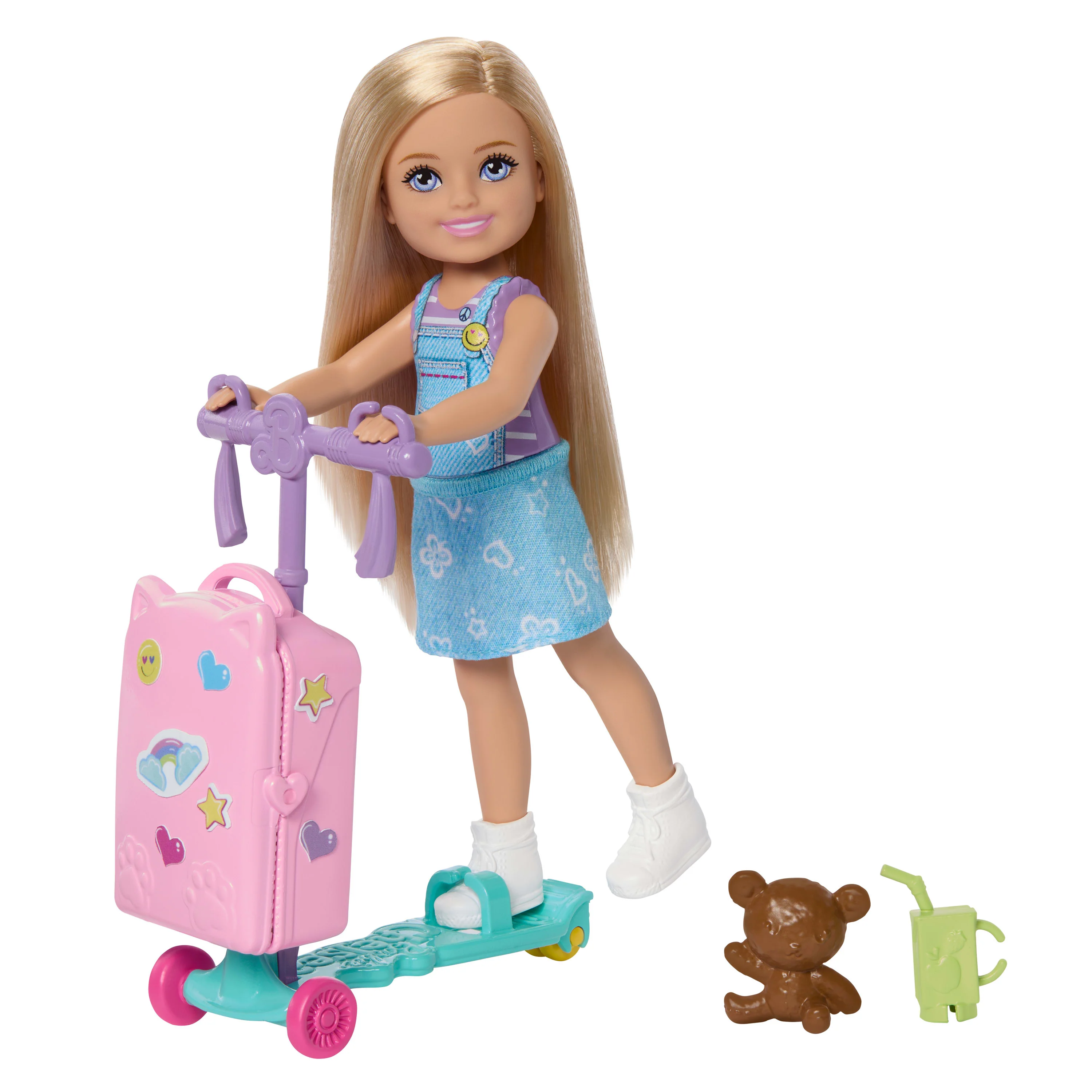 Barbie Club Chelsea Limitless Adventure Doll, Scooter Suitcase And Accessories - Image 2