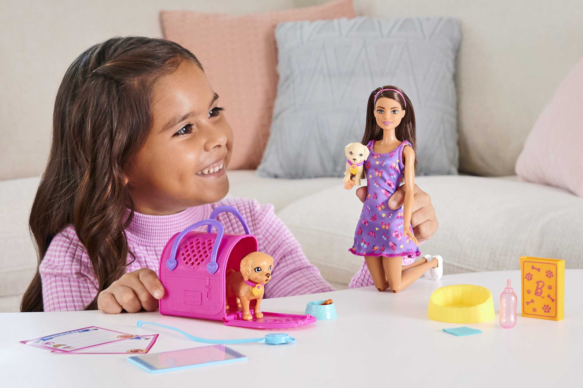Barbie Conjunto de Brinquedo Adota um Cachorrinho Vestido Roxo - Image 2