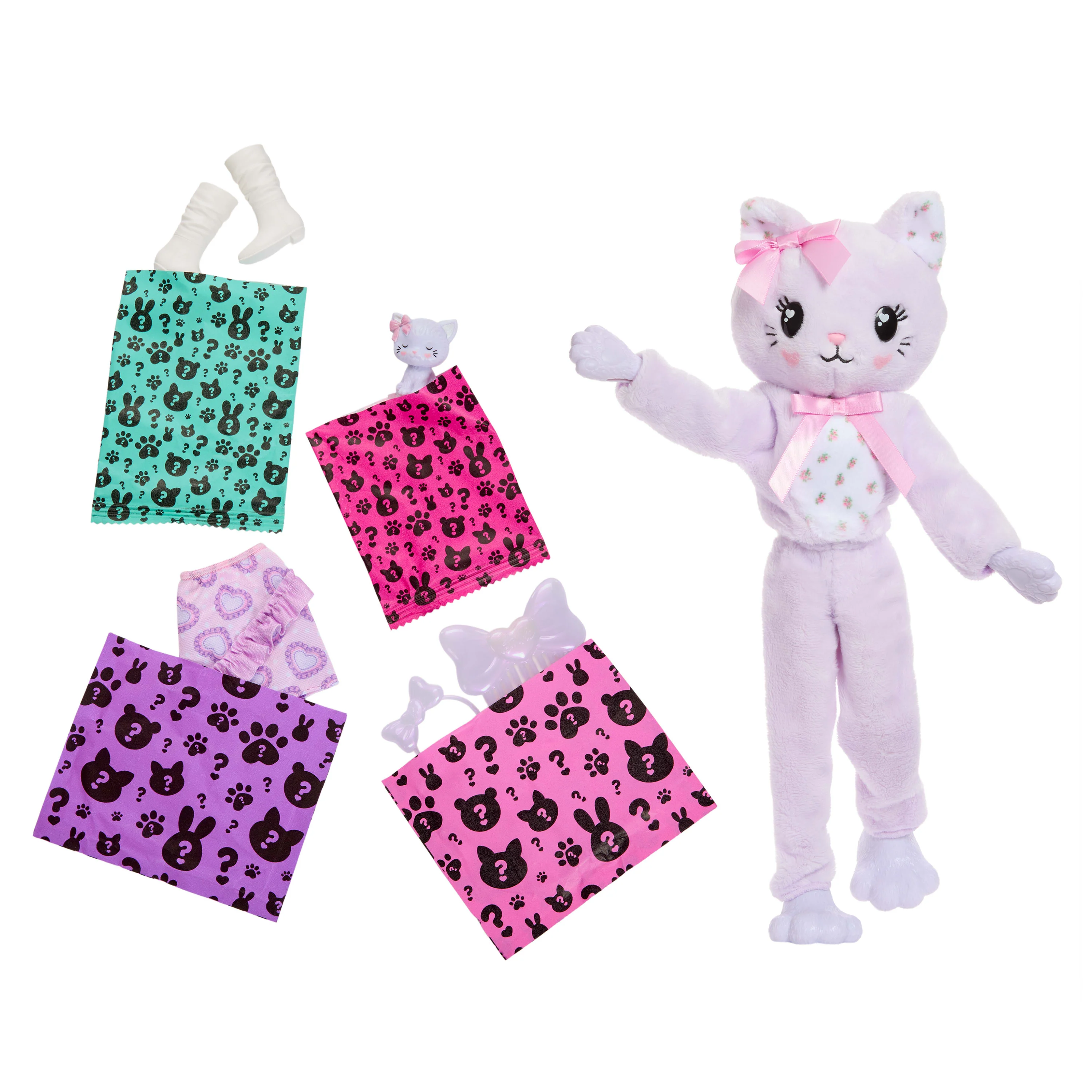 Barbie Cutie Reveal Muñeca barbie cuties reveal lazos dulces morado - Image 5