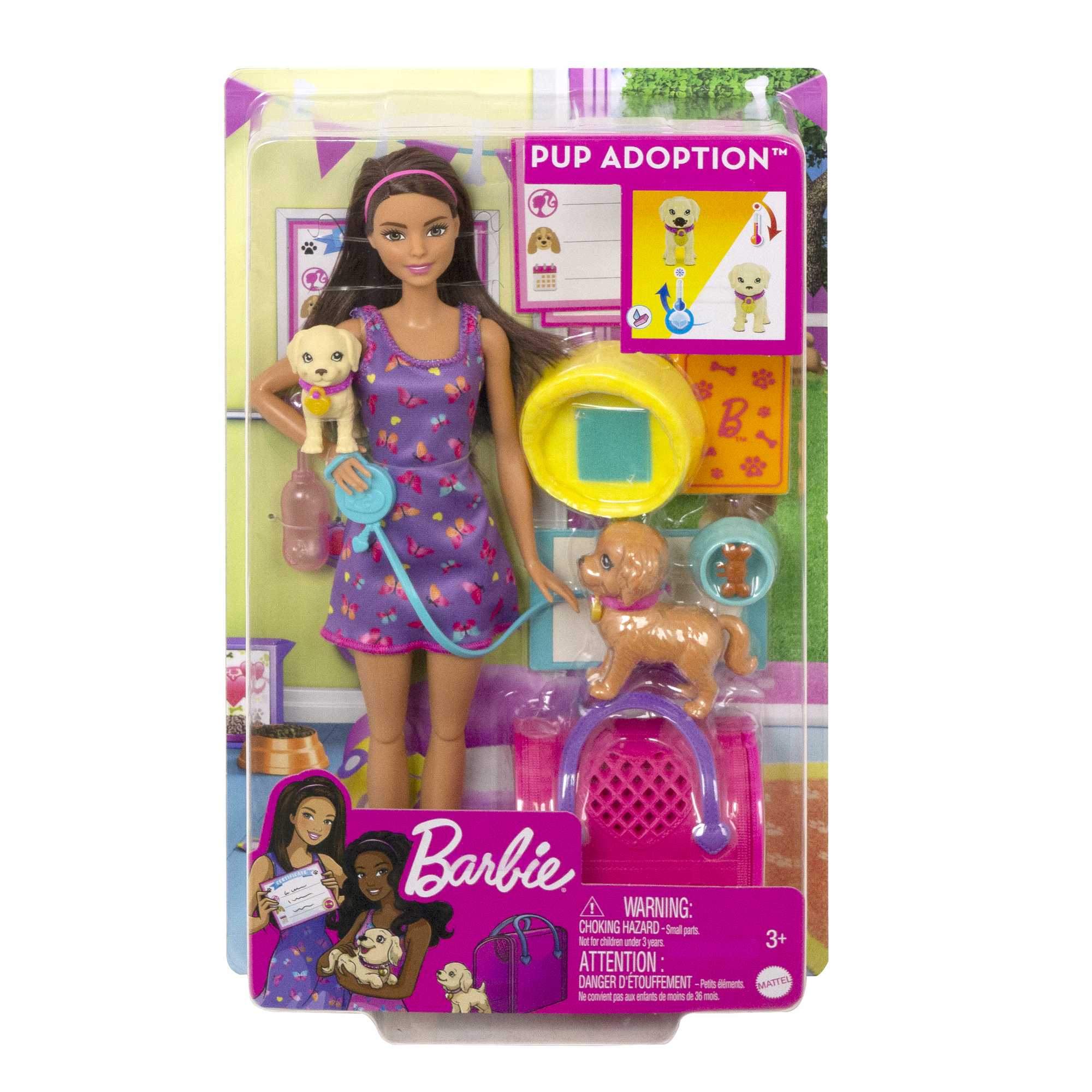 Barbie Doll And Accessories Pup Adoption Playset With Doll, 2 Puppies And Color-Change - Image 6
