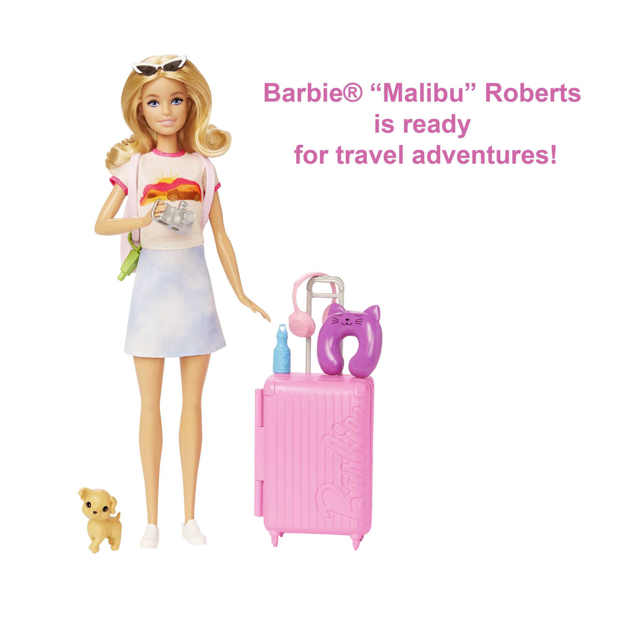 Barbie Doll And Accessories, Travel Set With Puppy - Image 4