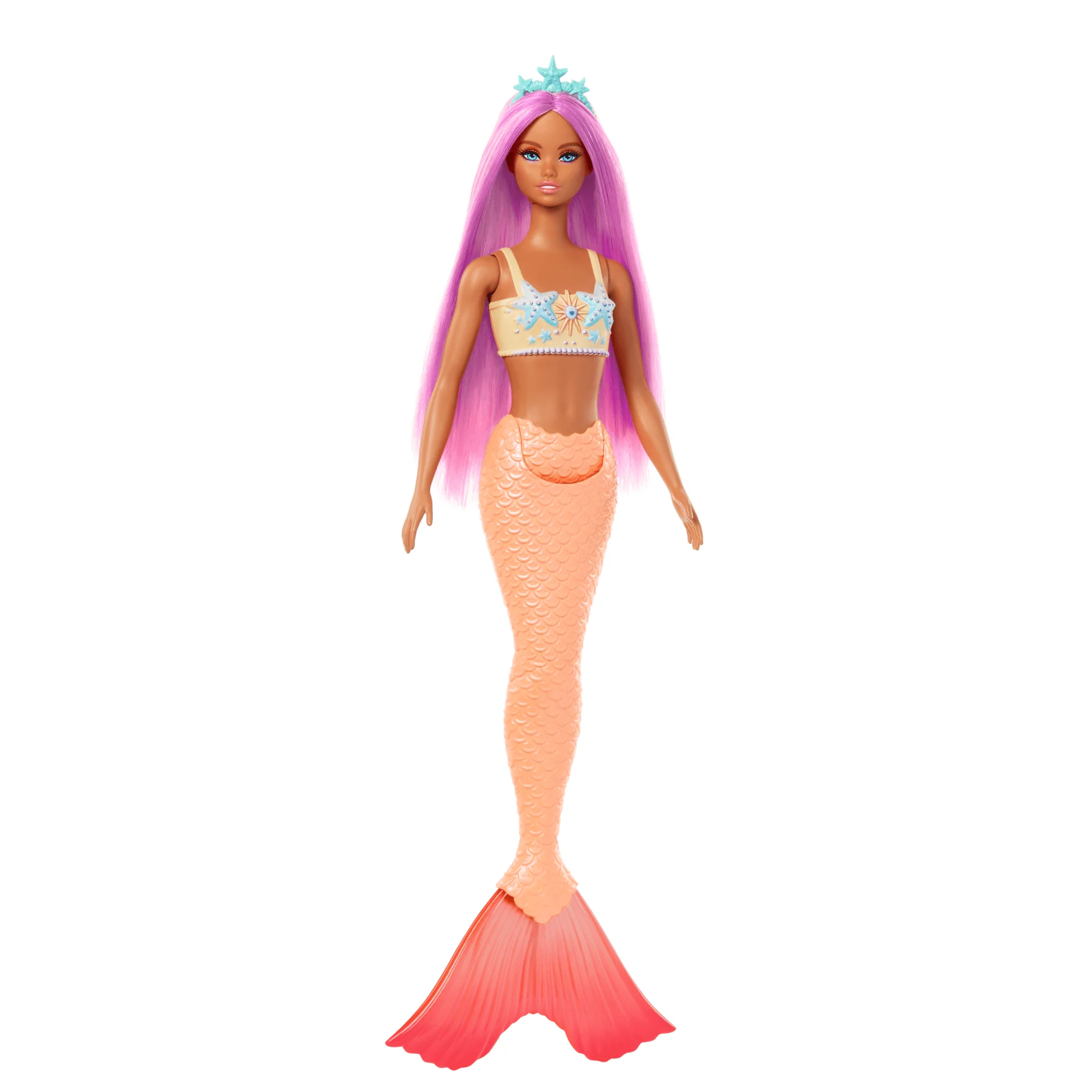 Barbie Mermaid Dolls With Colorful Hair, Tails And Headband Accessories - Image 2