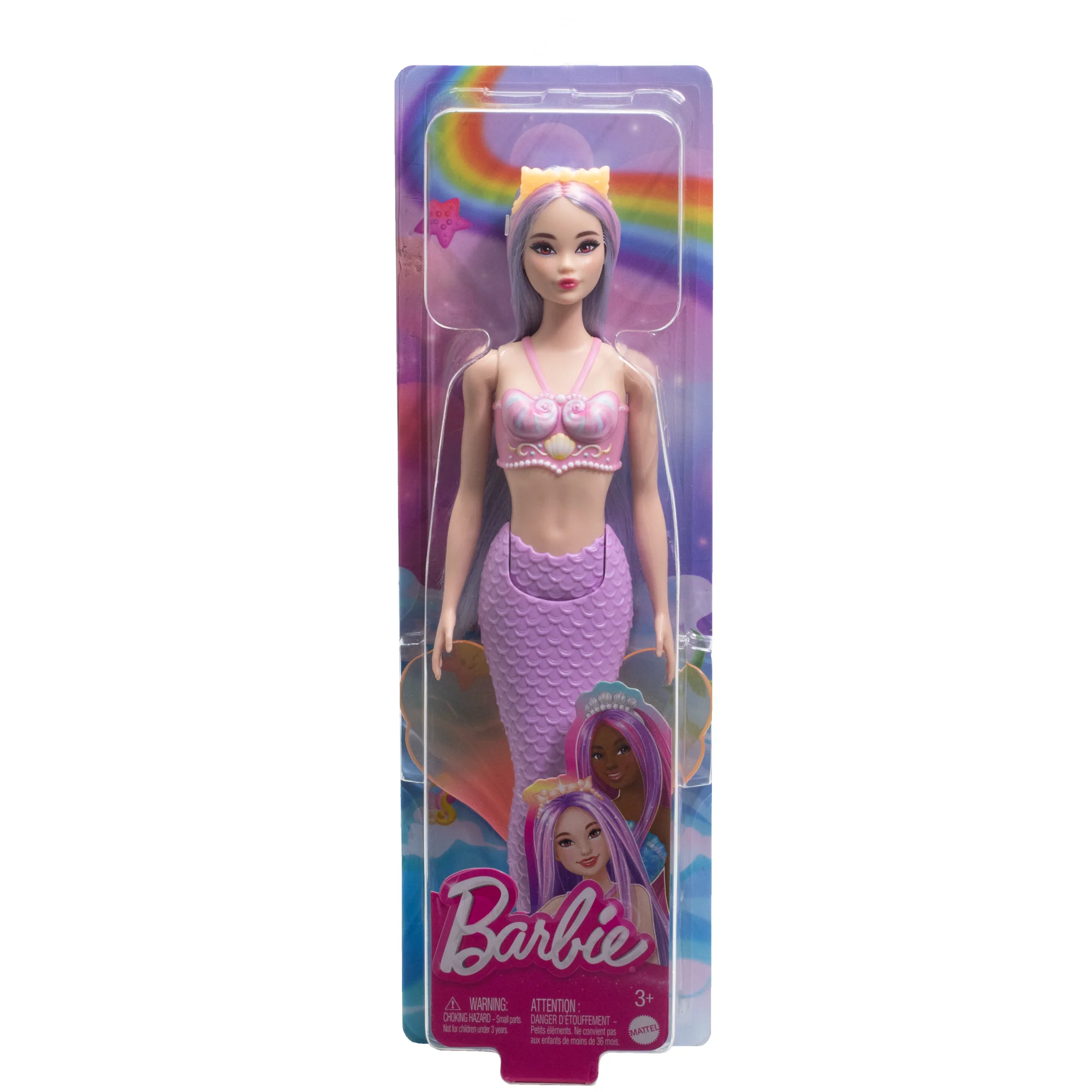 Barbie Mermaid Doll With Lilac Hair, Purple Tail And Headband Accessory - Image 6