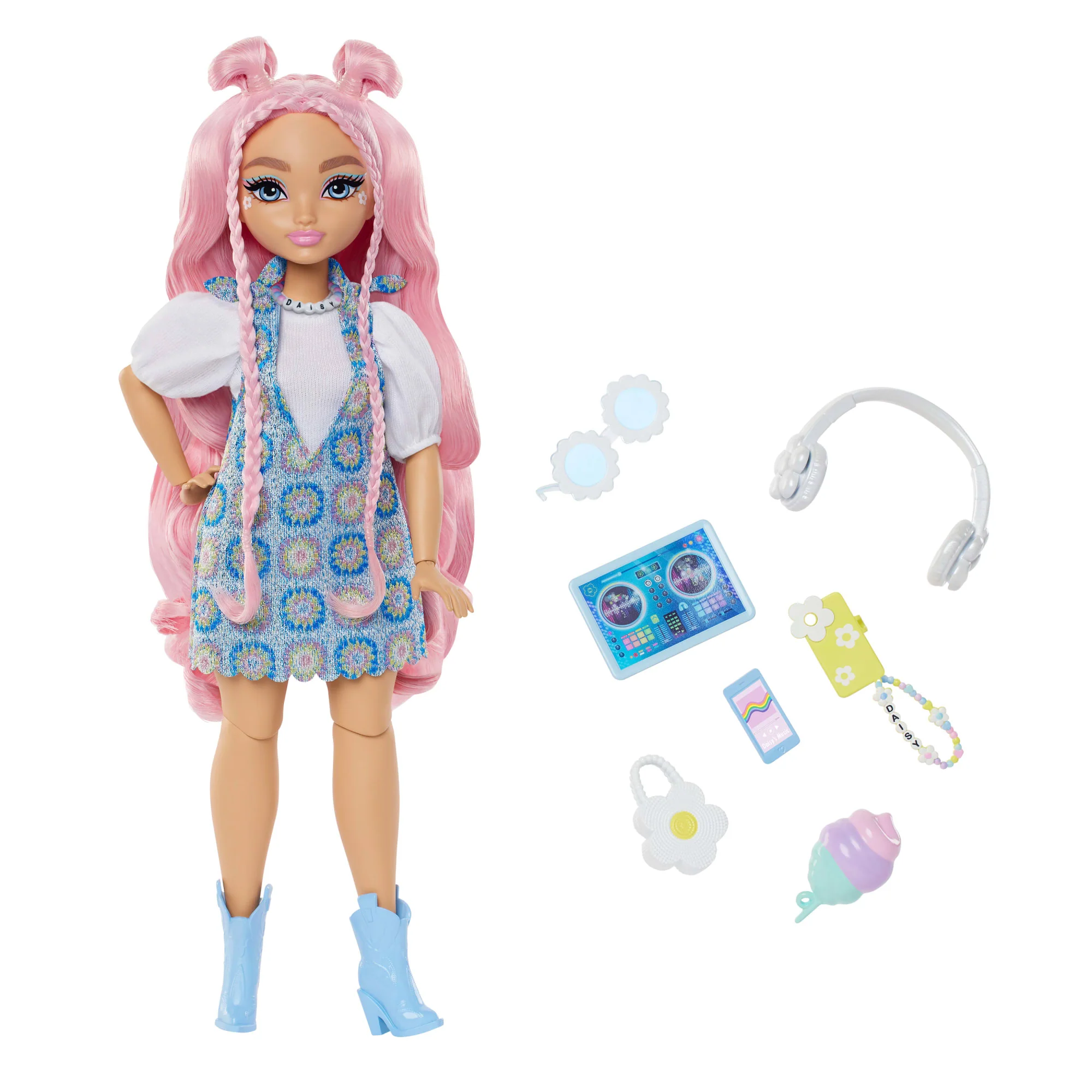 Barbie Équipe de Rêve Poupée Mode Daisy Jean, 9 Accessoires - Image 3