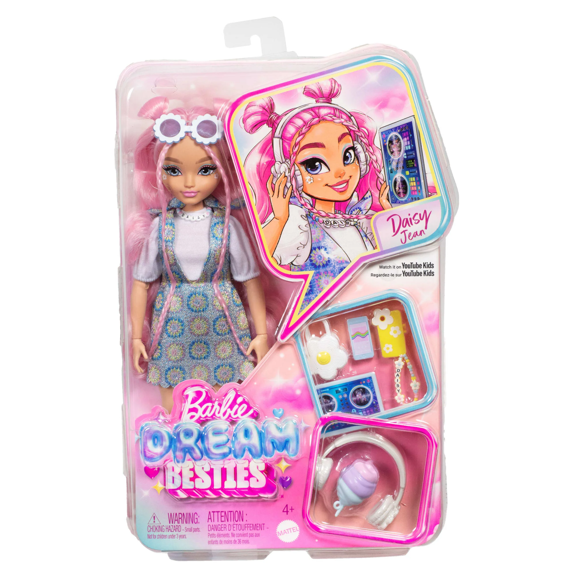 Barbie Équipe de Rêve Poupée Mode Daisy Jean, 9 Accessoires - Image 6