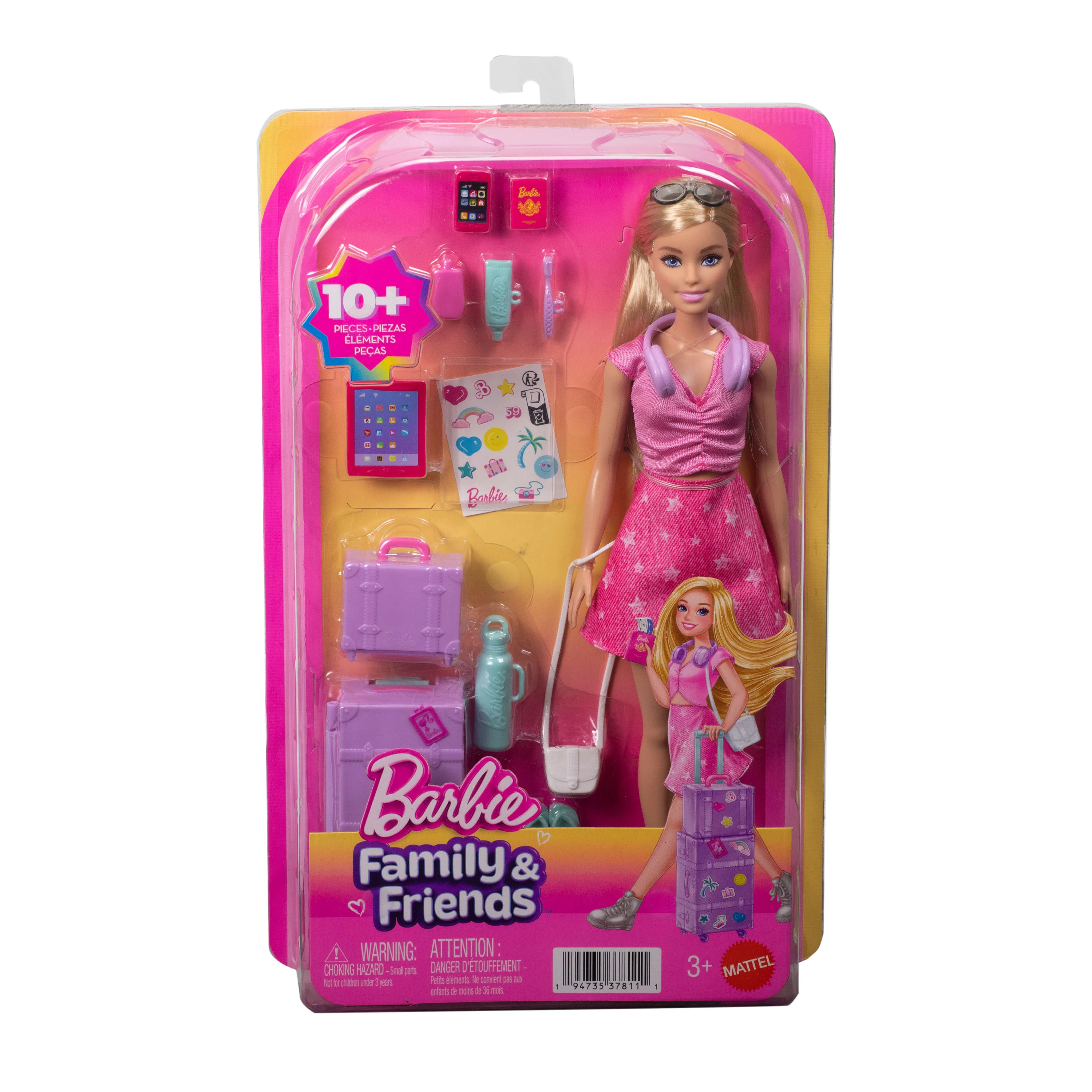 Barbie Family & Friends Limitless Adventure ‘Malibu’ Fashion Doll With 10+ Travel-Themed Accessories - Image 6