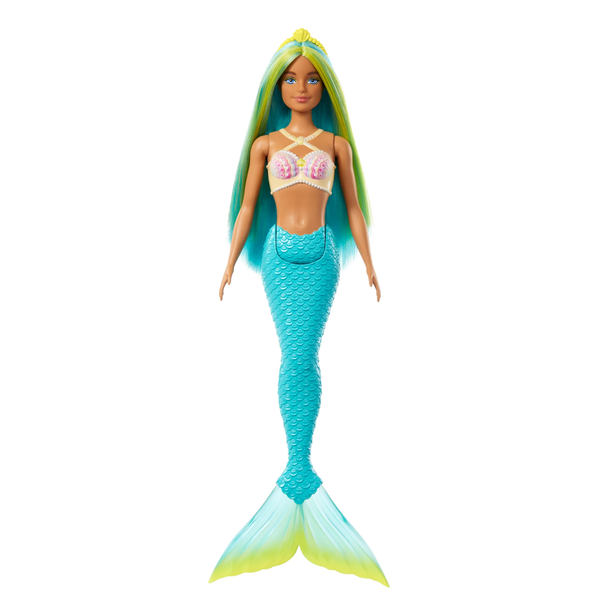 Barbie Fantasía Muñeca Sirena Cabello Verde y Azul - Image 5