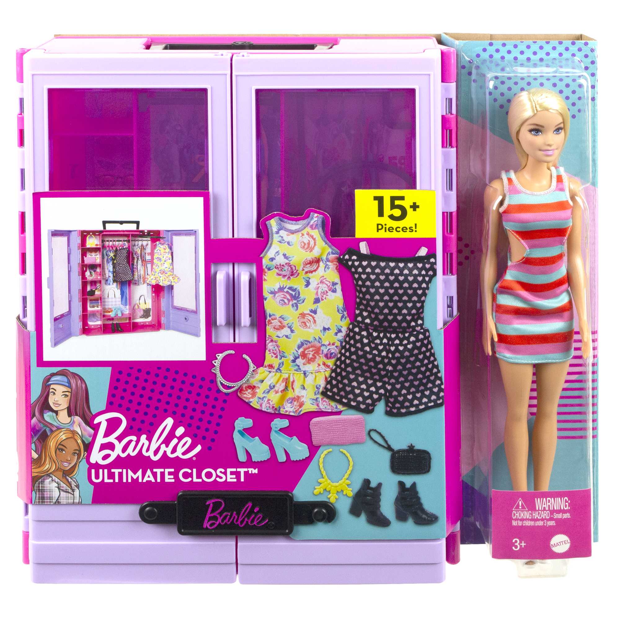 Barbie Fashion & Beauty Conjunto de Brinquedo Novo Armário de Luxo com Boneca - Image 6