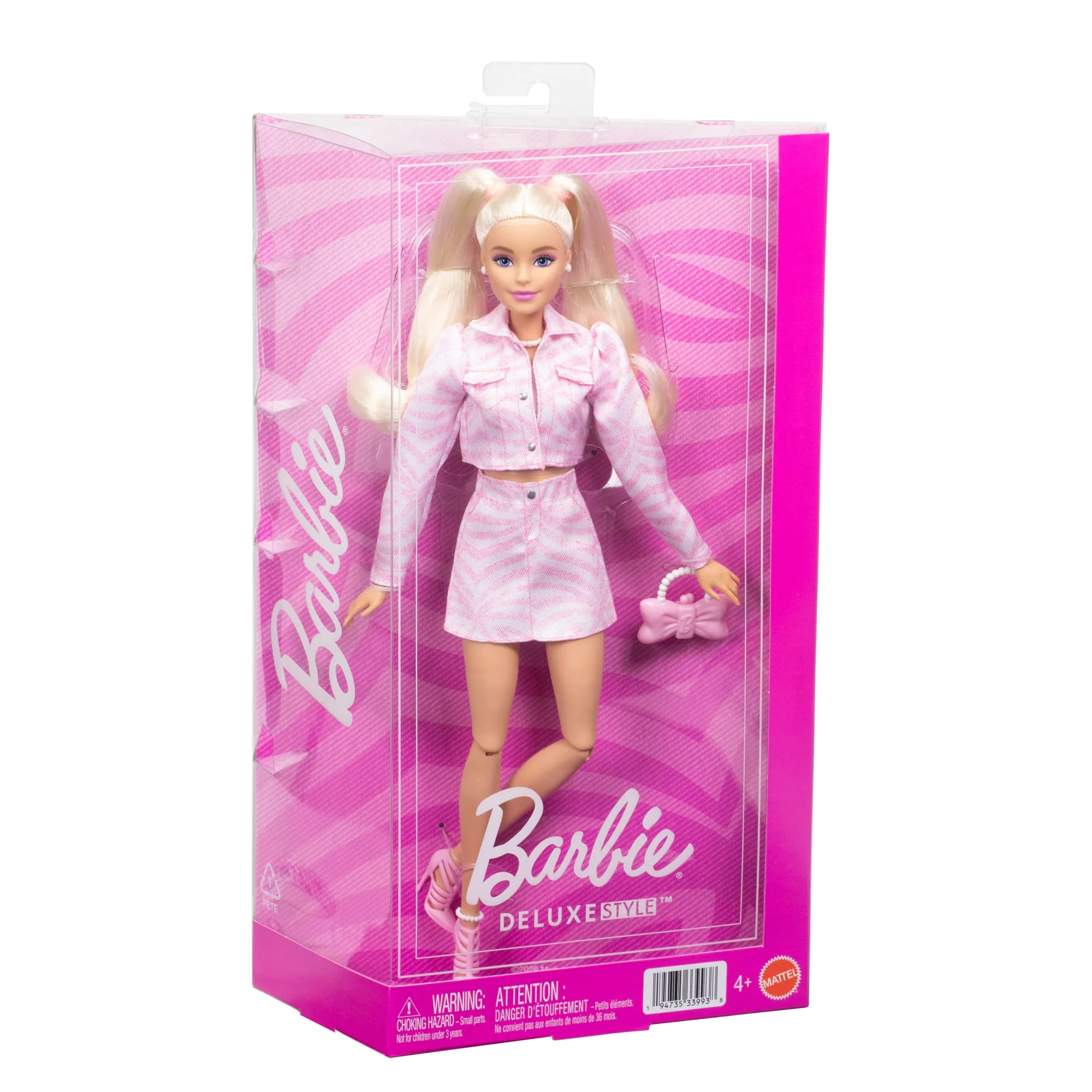 Barbie Fashionista Boneca Barbie Fashionista Deluxe Style Boneca com Jaqueta Rosa - Image 6