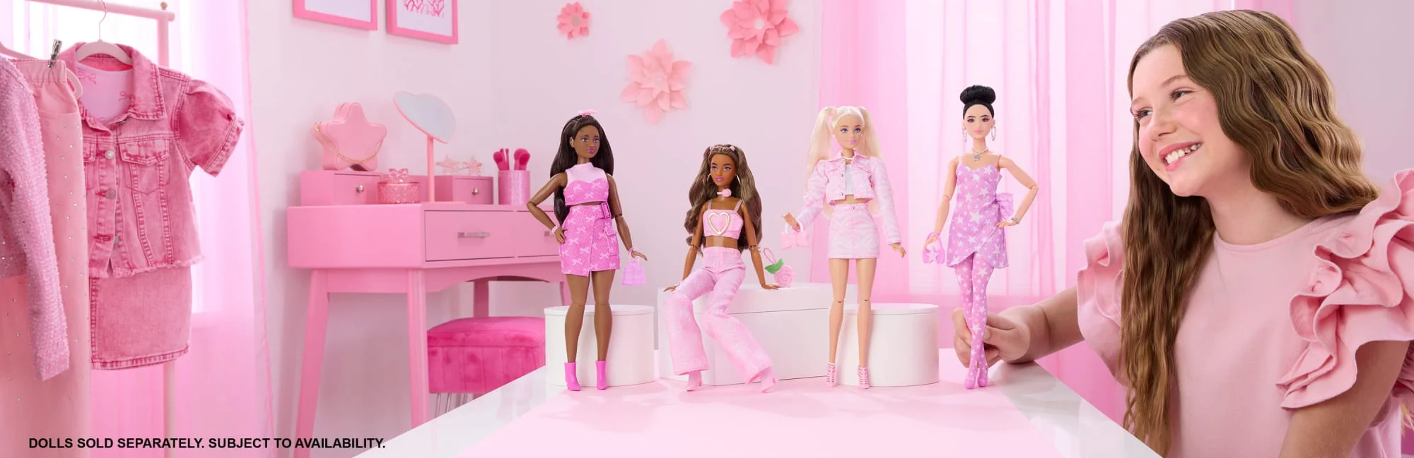 Barbie Fashionista Boneca Barbie Fashionista Deluxe Style Boneca com Vestido Rosa com Estrelas - Image 2