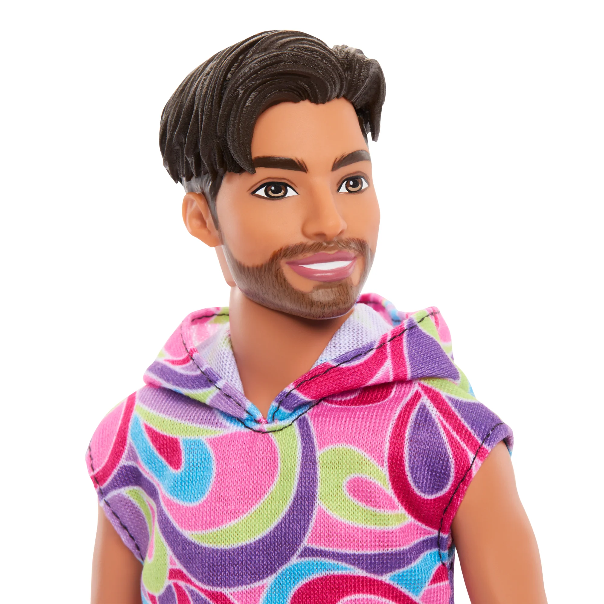 Barbie Fashionistas Ken Doll #227, Brunette Fashion Doll With Totally Hair-Inspired Look, 65th Anniversary - Image 4
