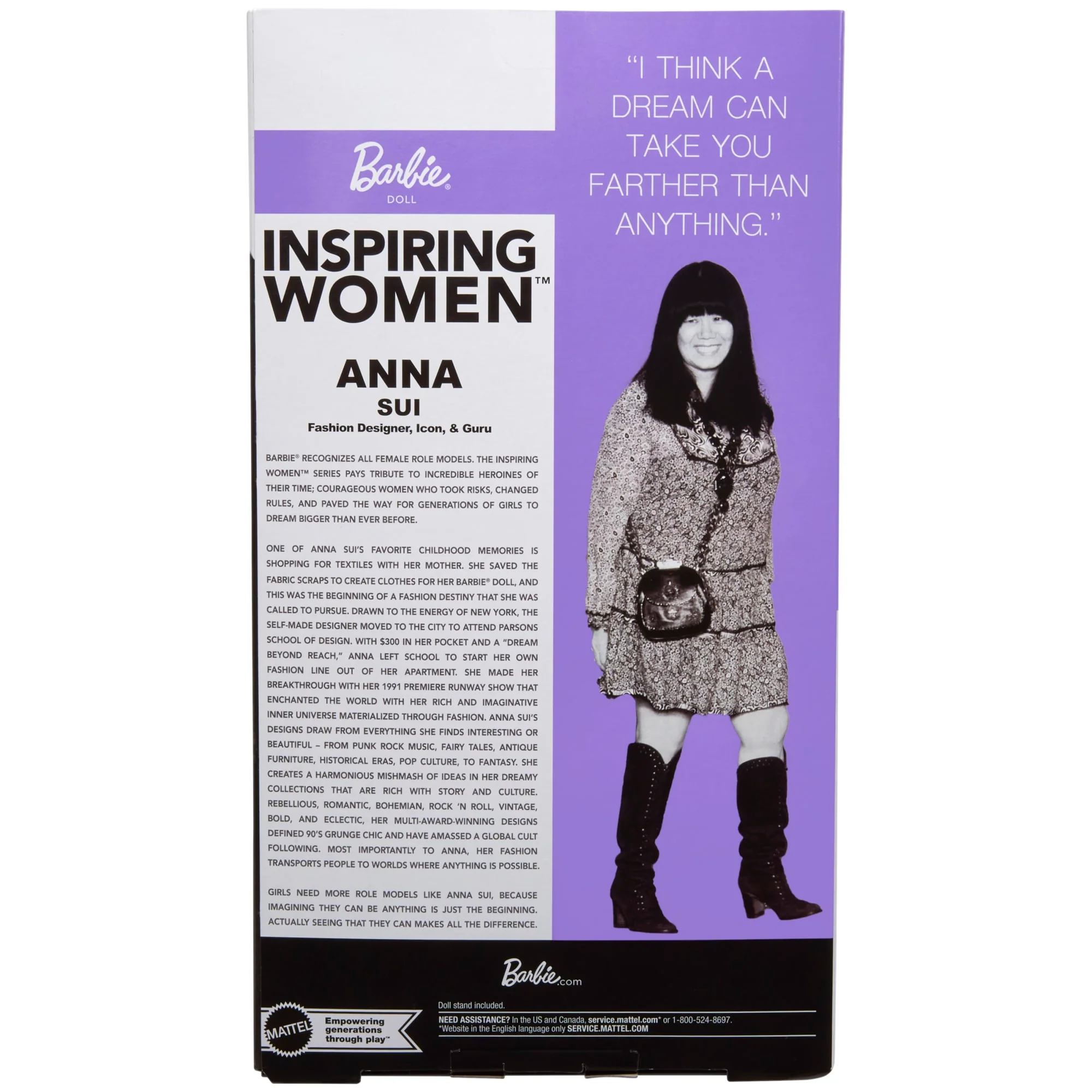Barbie – Femmes Inspirantes – Poupée et Acc. – Anna Sui, Robe Noire - Image 6