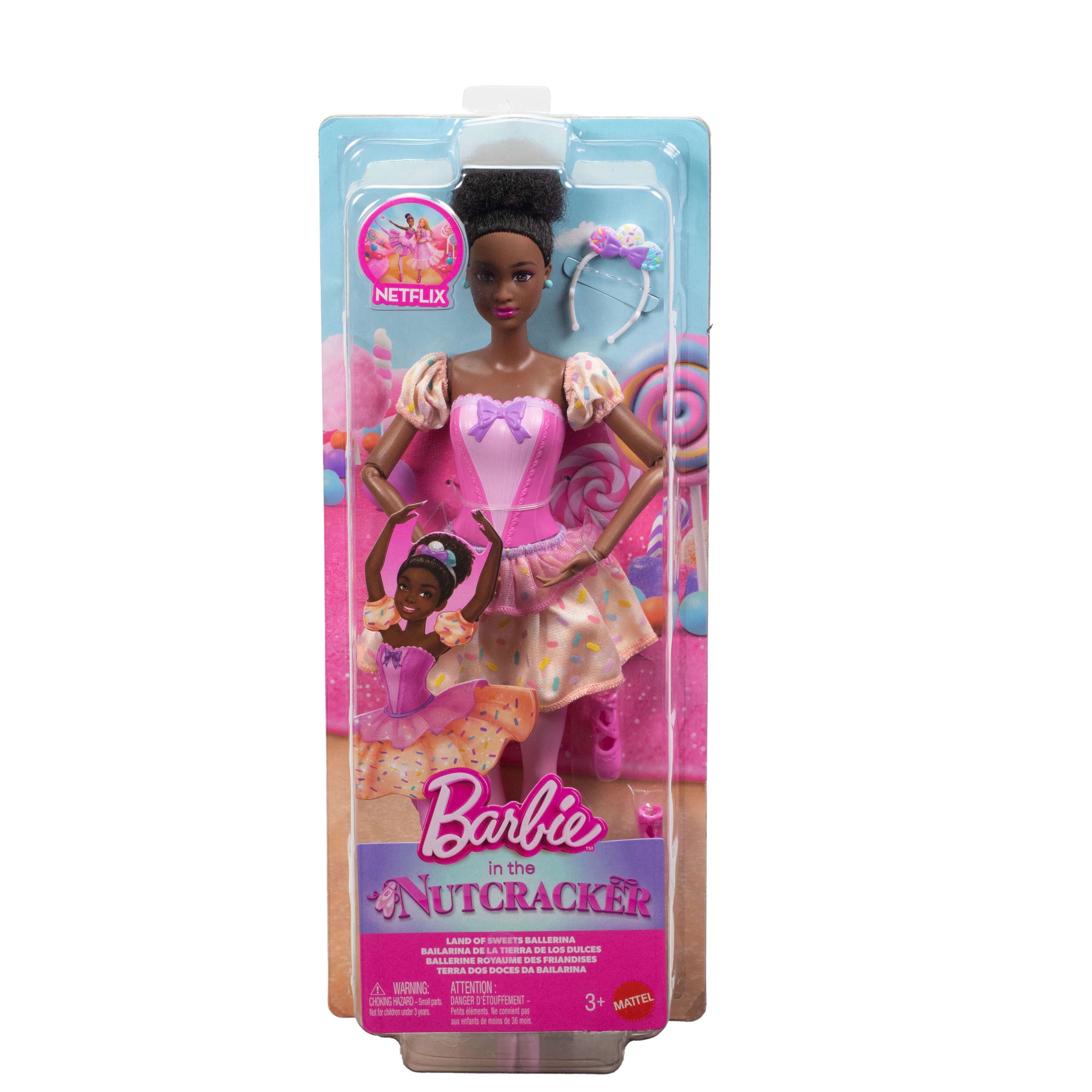 Barbie in The Nutcracker Land Of Sweets Ballerina Nikki Doll With Black Hair With Tutu And Candy Themed Accessories - Image 6