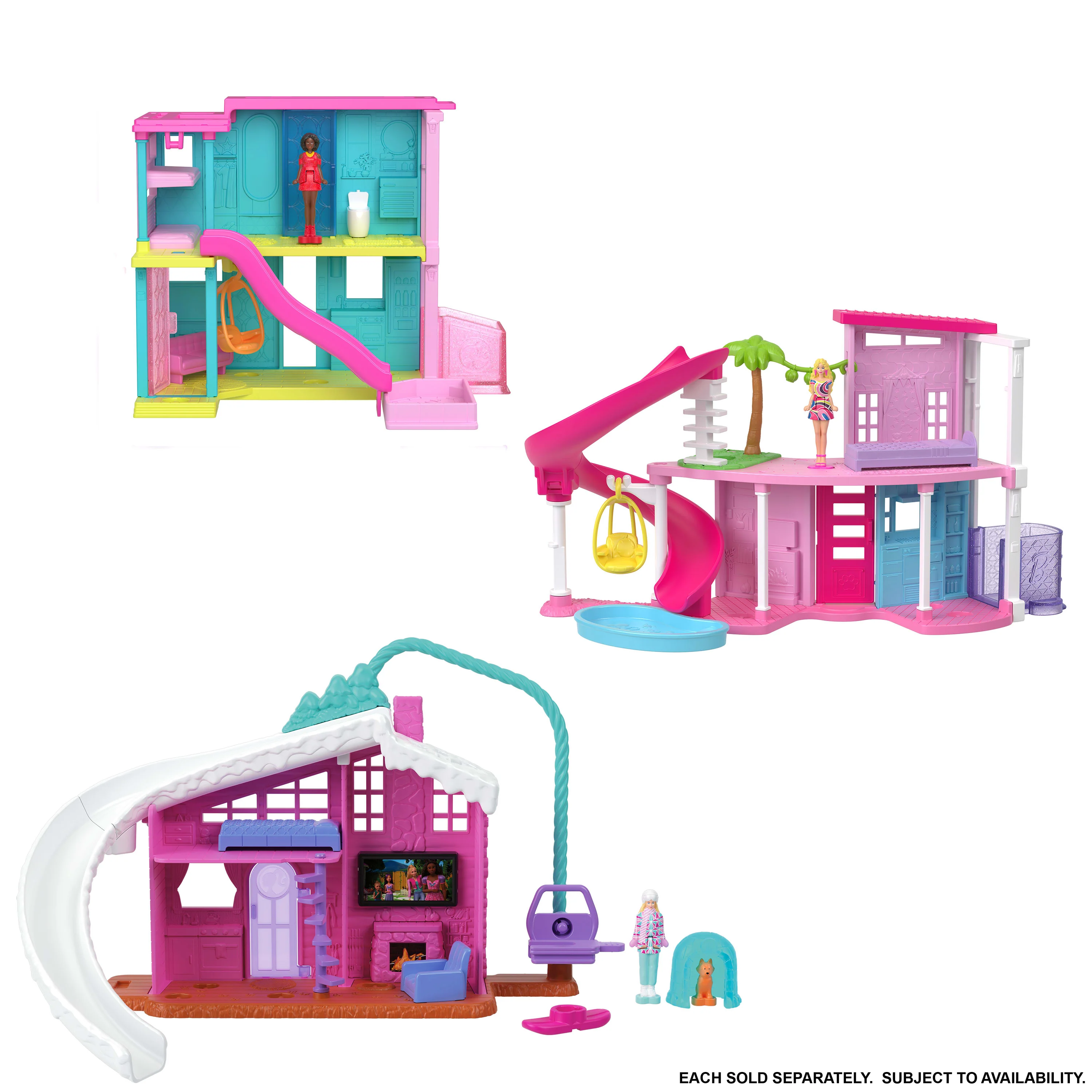 Barbie Mini Barbie Land Doll & Beach House Set, With 1.5-Inch Doll, Furniture & Accessories - Image 2