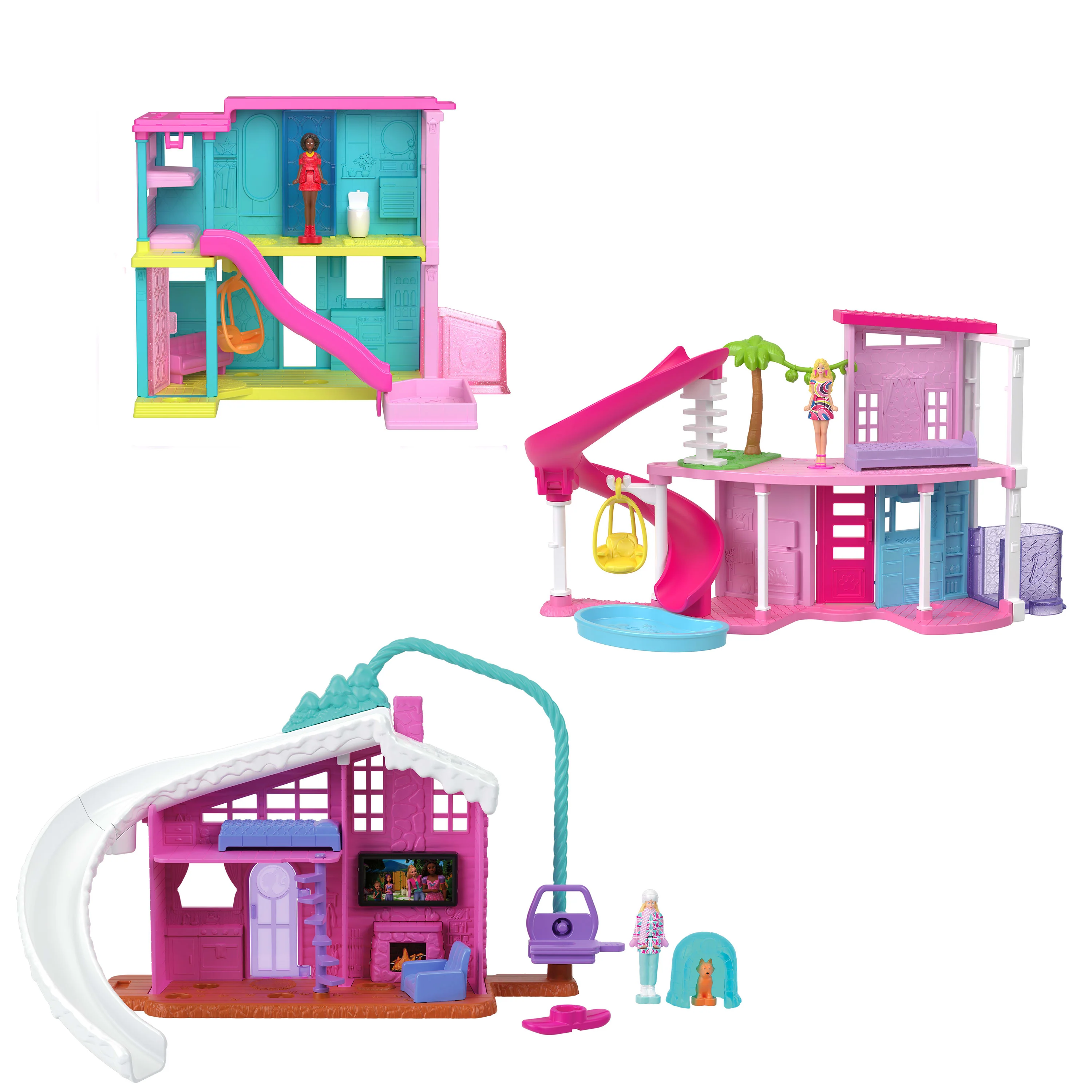 Barbie Mini Barbie Land Doll & Beach House Set, With 1.5-Inch Doll, Furniture & Accessories - Image 3
