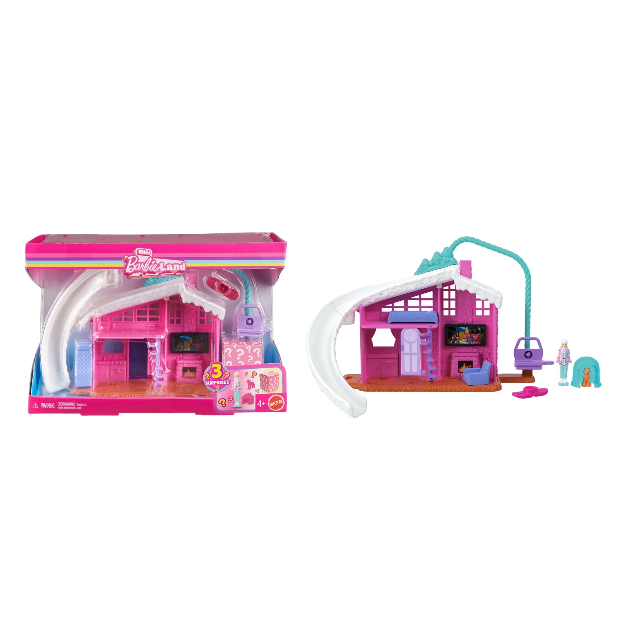 Barbie Mini Barbie Land Doll House Playsets With 1.5-Inch Doll, Furniture & Accessories