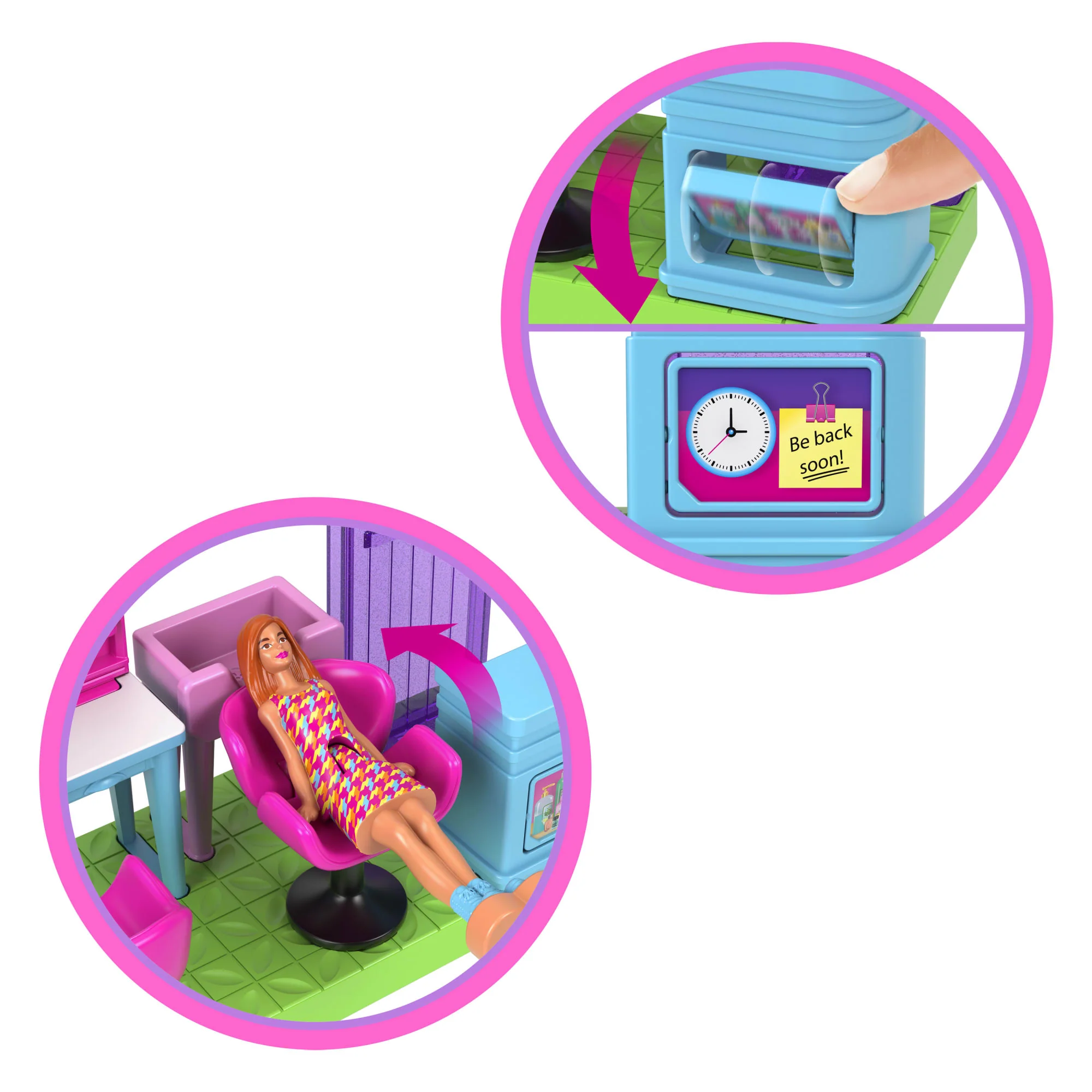 Barbie Mini Barbieland  Poupée et Coffret de Jeu Salon de Coiffure - Image 3