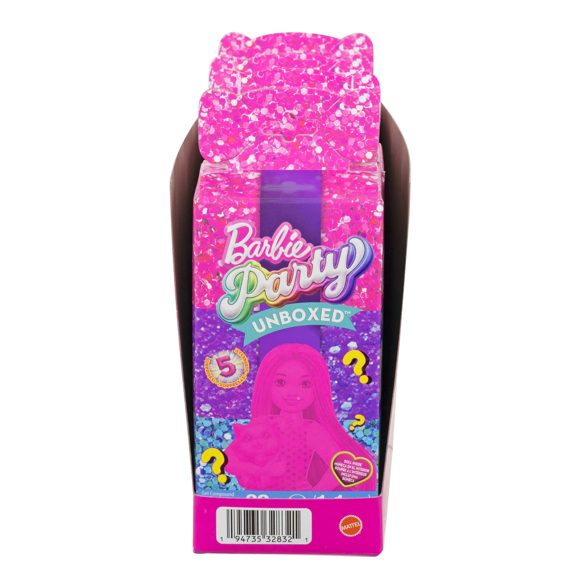 Barbie Party Unboxed Boneca Chelsea Festa Glamour Surpresa