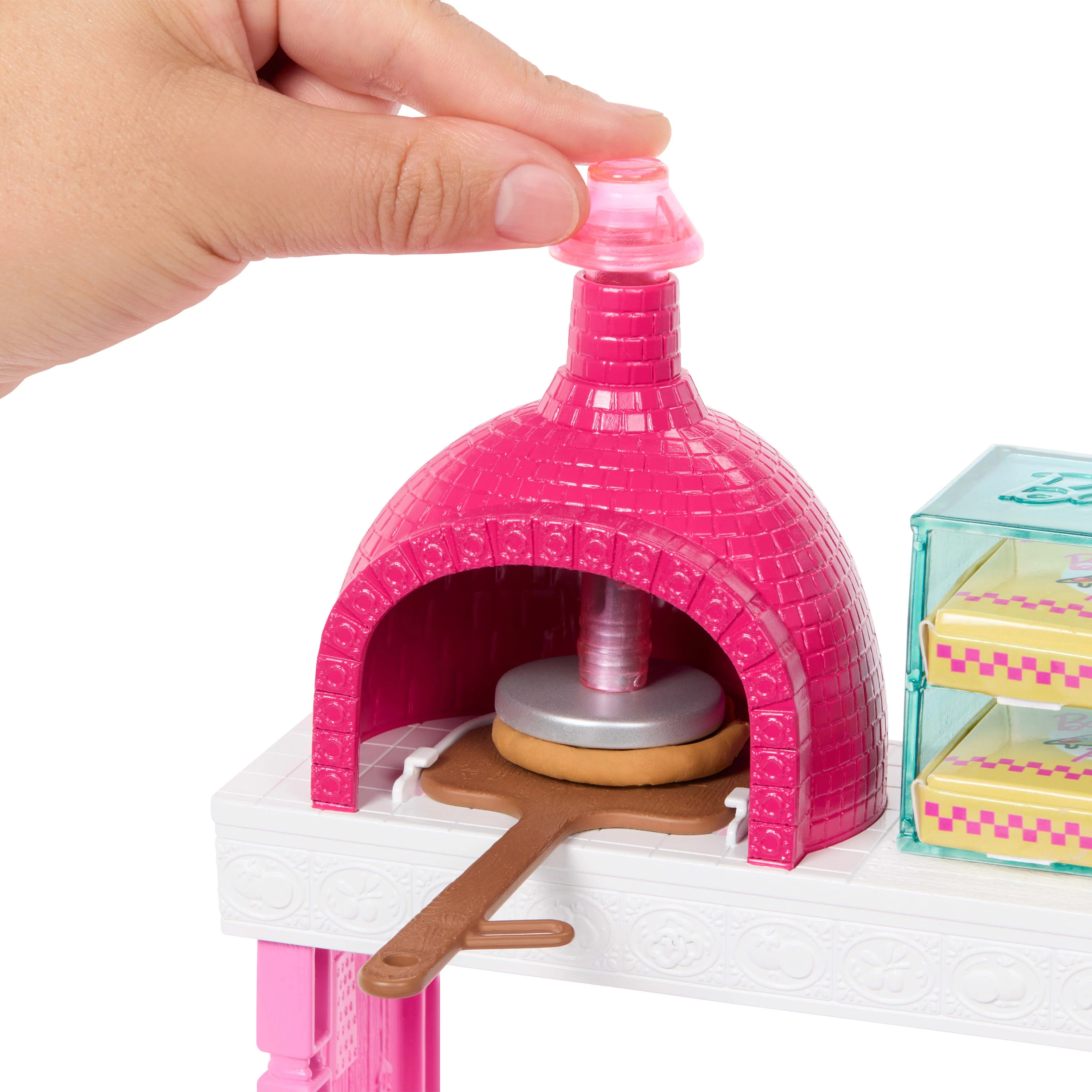 Barbie Pizza Shop Playset With Blonde Doll, Pizza Making Station, 25 Accessories - Image 4