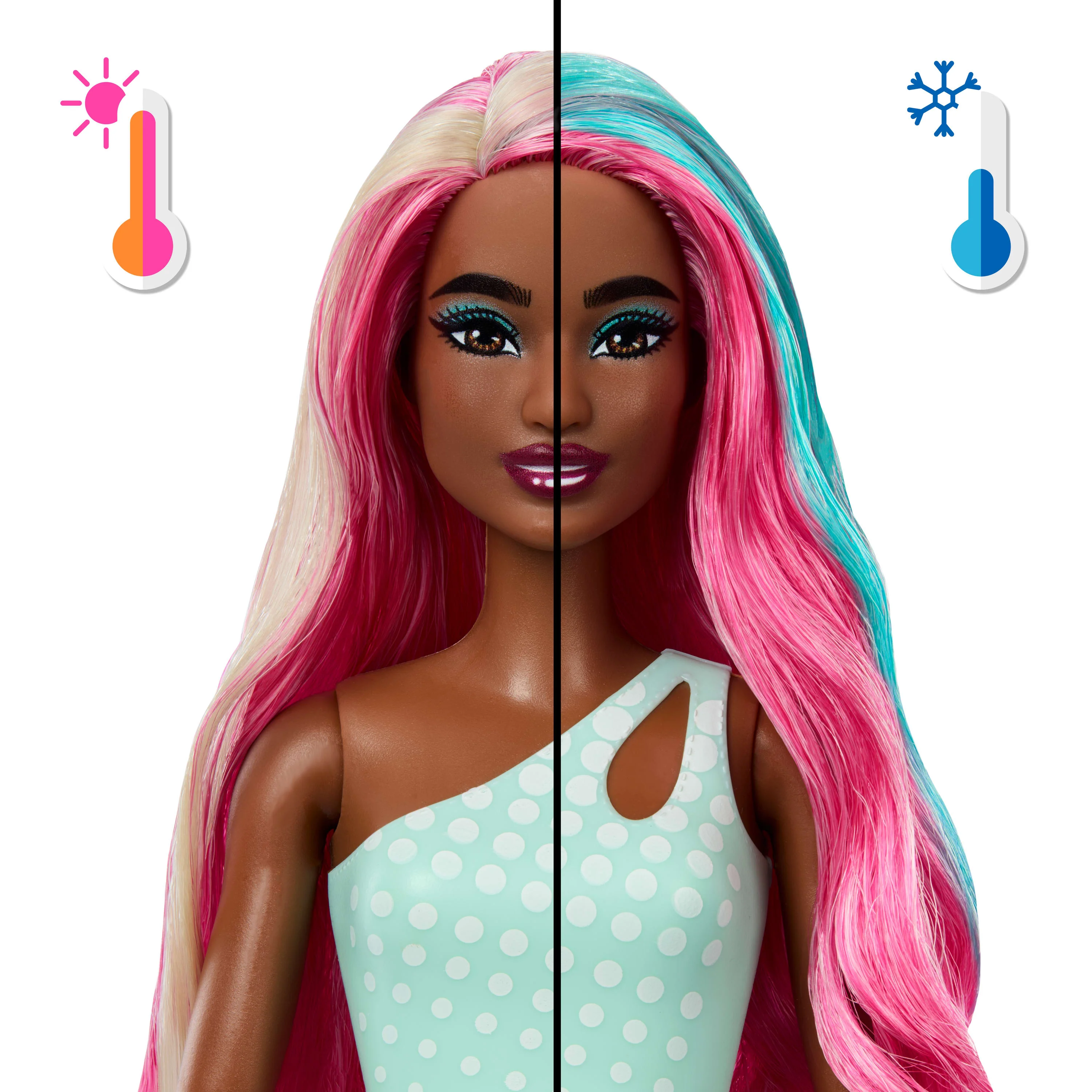 Barbie Pop Reveal Doll & Accessories, Sea Slushy Series Fashion Doll, Pet, Slime & Color Change - Image 3