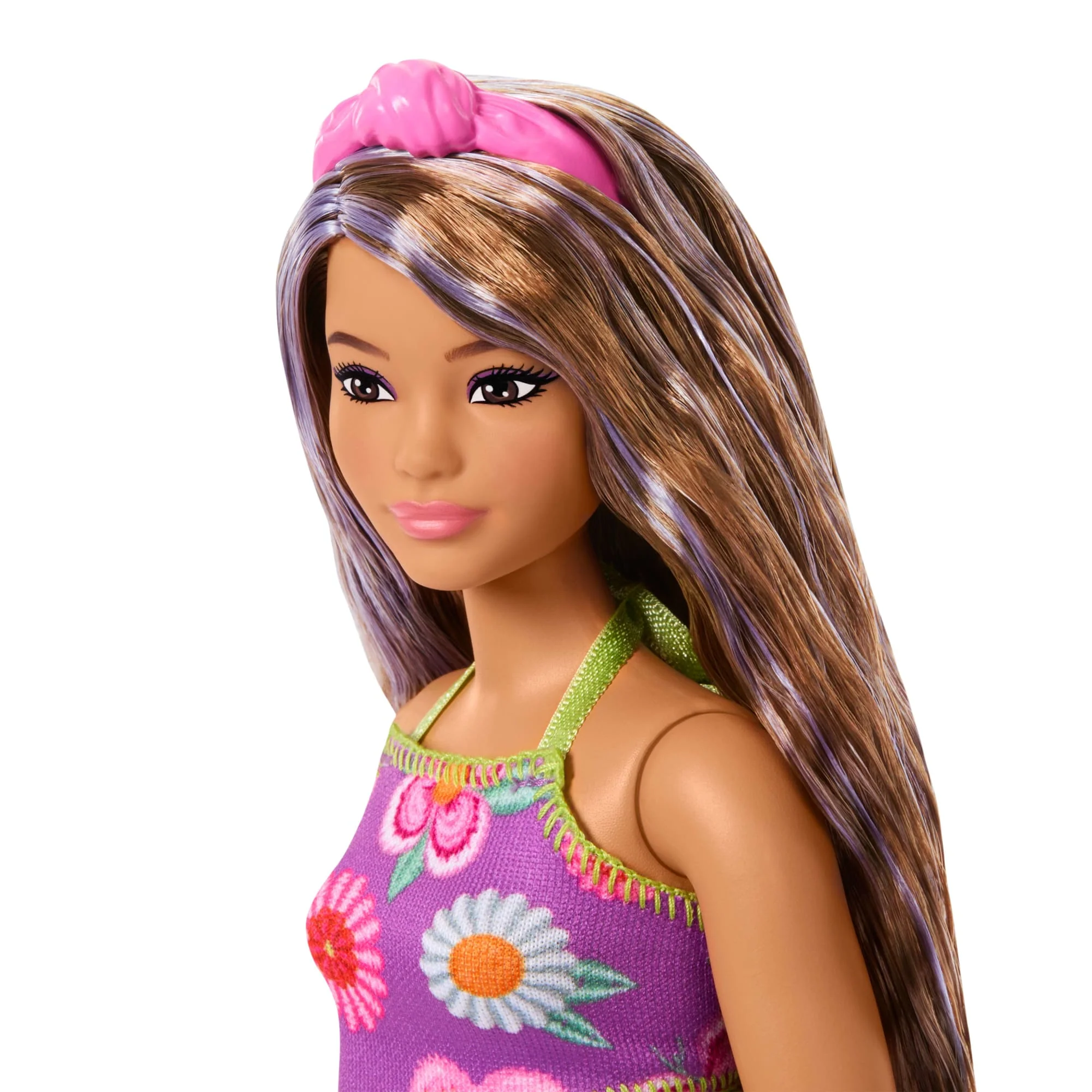Barbie Poupée Barbie Fashionistas Brune à Mèches Violettes - Image 4