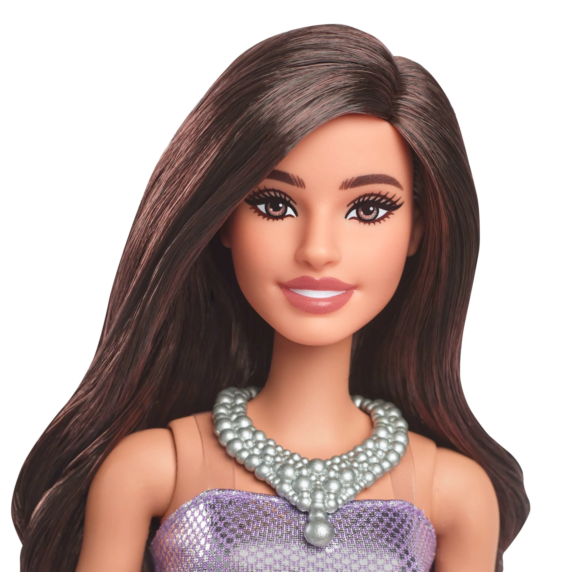 Barbie Fashionistas Poupée234, Cheveux Bruns, Robe Pailletée - Image 3
