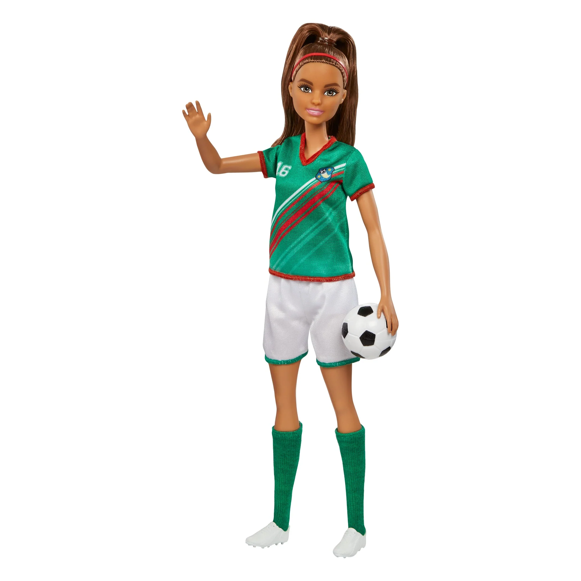 Barbie Profissões Boneca Jogadora de Futebol Camisa Verde - Image 3