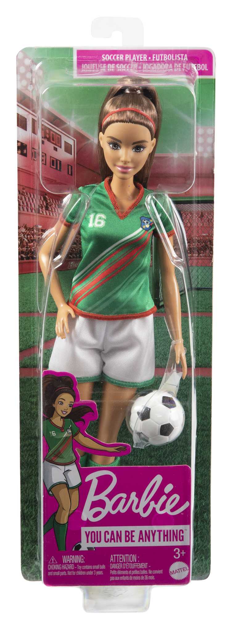 Barbie Profissões Boneca Jogadora de Futebol Camisa Verde - Image 6