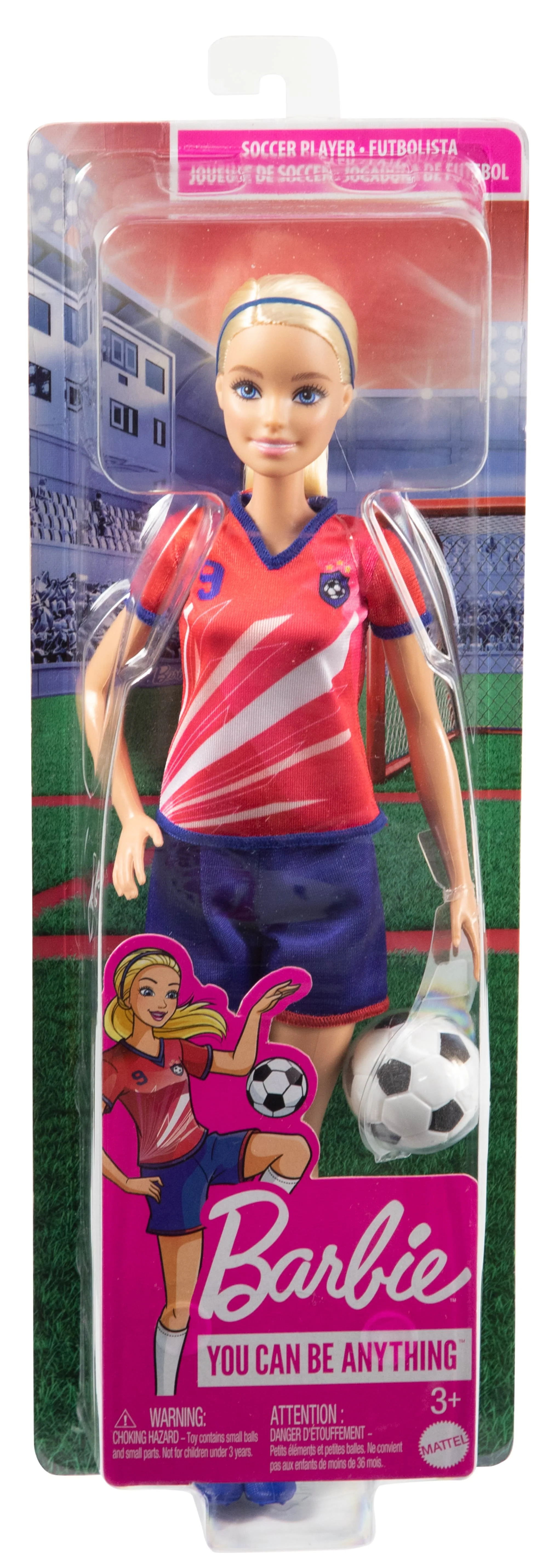 Barbie Profissões Boneca Jogadora de Futebol Camiseta Vermelha - Image 6