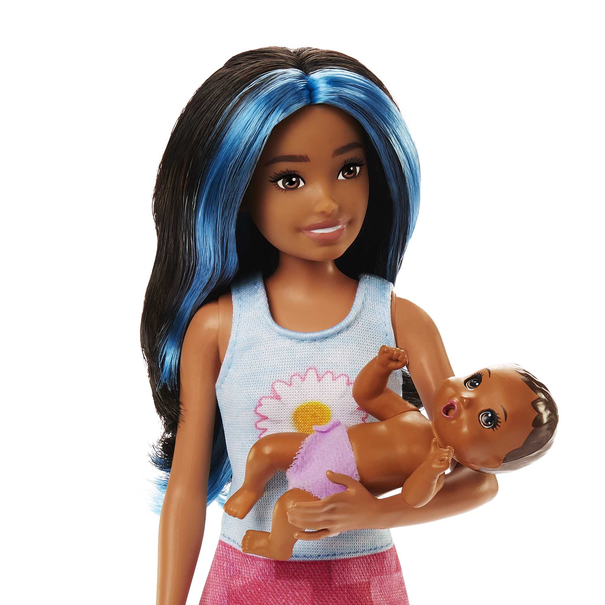 Barbie Skipper Babysitters Playset With Friend Doll, Baby Doll With Sleepy Eyes, Crib And Accessories - Image 5