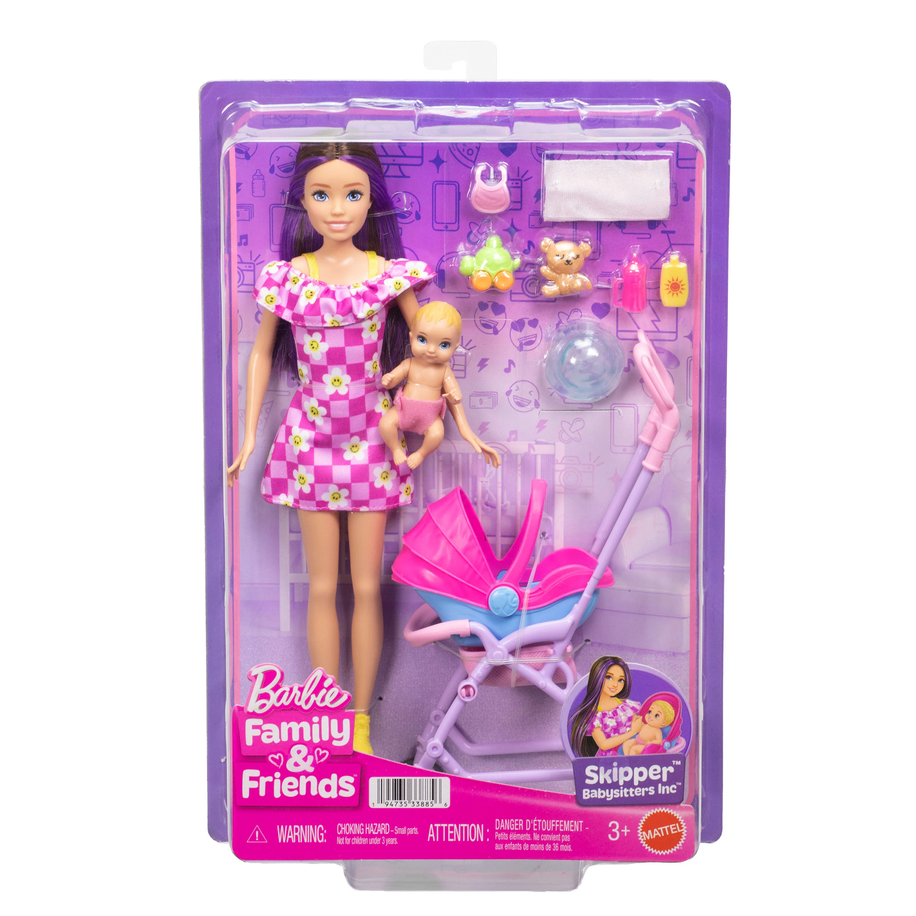 Barbie Skipper Babysitters inc. Playset With Skipper Doll, Baby Doll, Stroller & 7 Accessories - Image 6