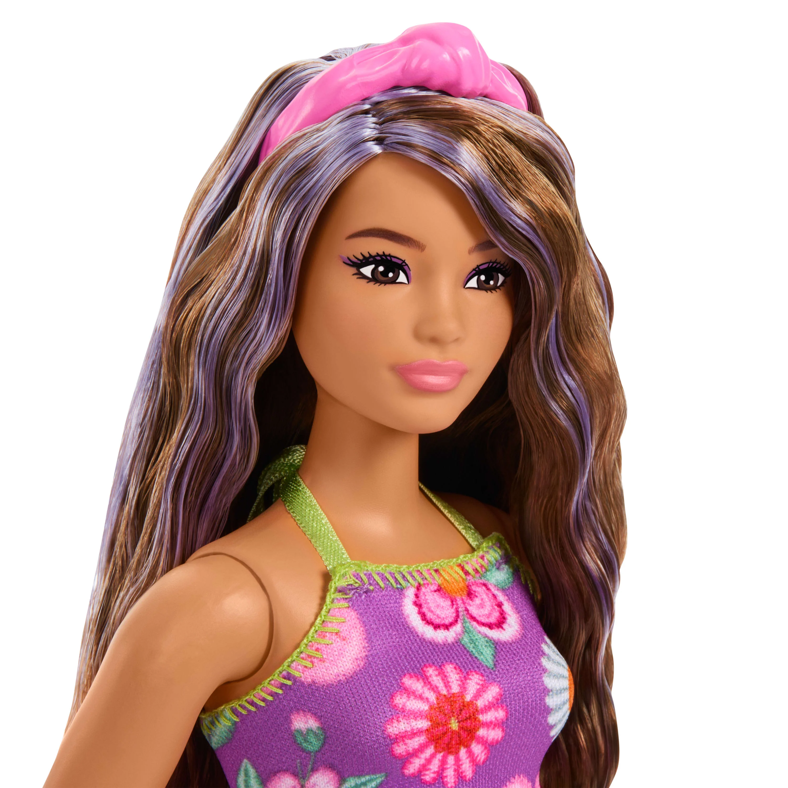 Barbie Style barbie fashionista vestido morado floral - Image 3