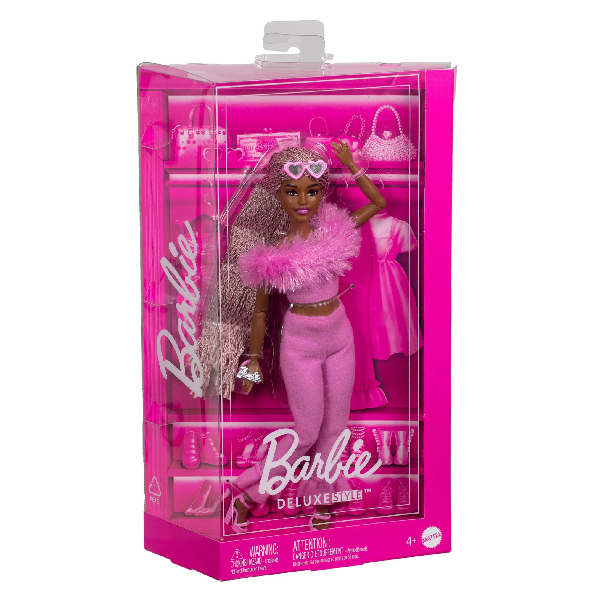 Barbie Style de Luxe Poupée4, Combinaison Rose, Cheveux Tressés - Image 6
