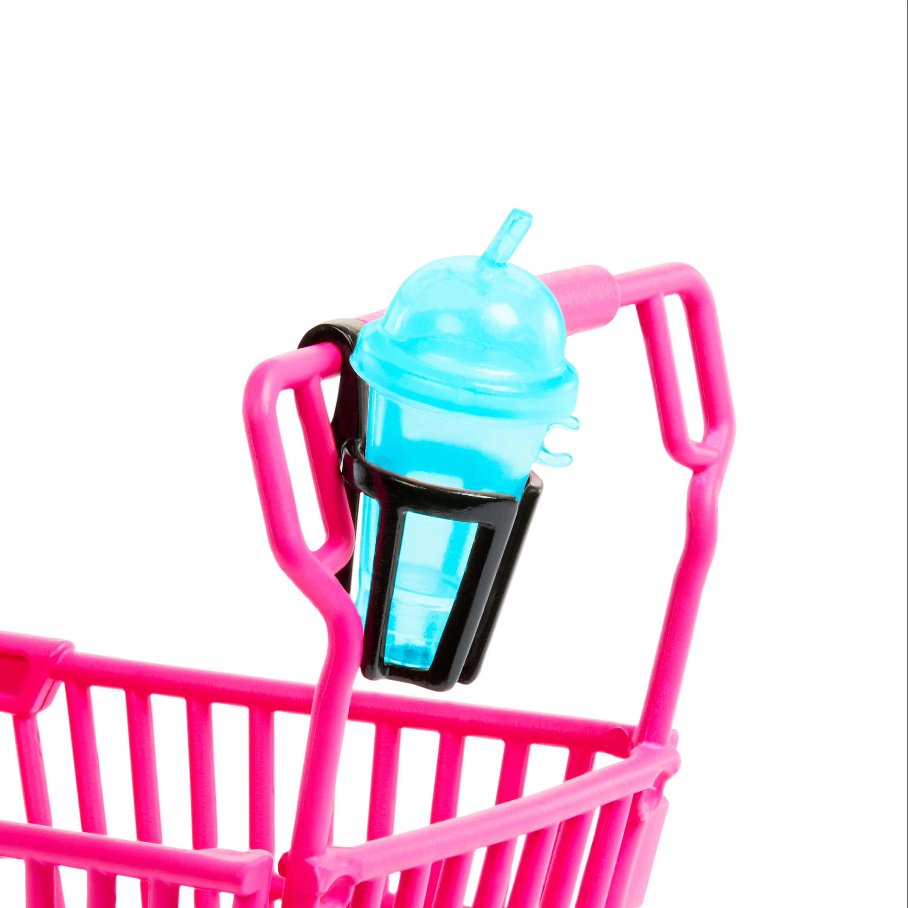 Barbie World Grocery Shopping Toy Set With 11 Doll Accessories Including Cart, Food, Bag, & More - Image 4