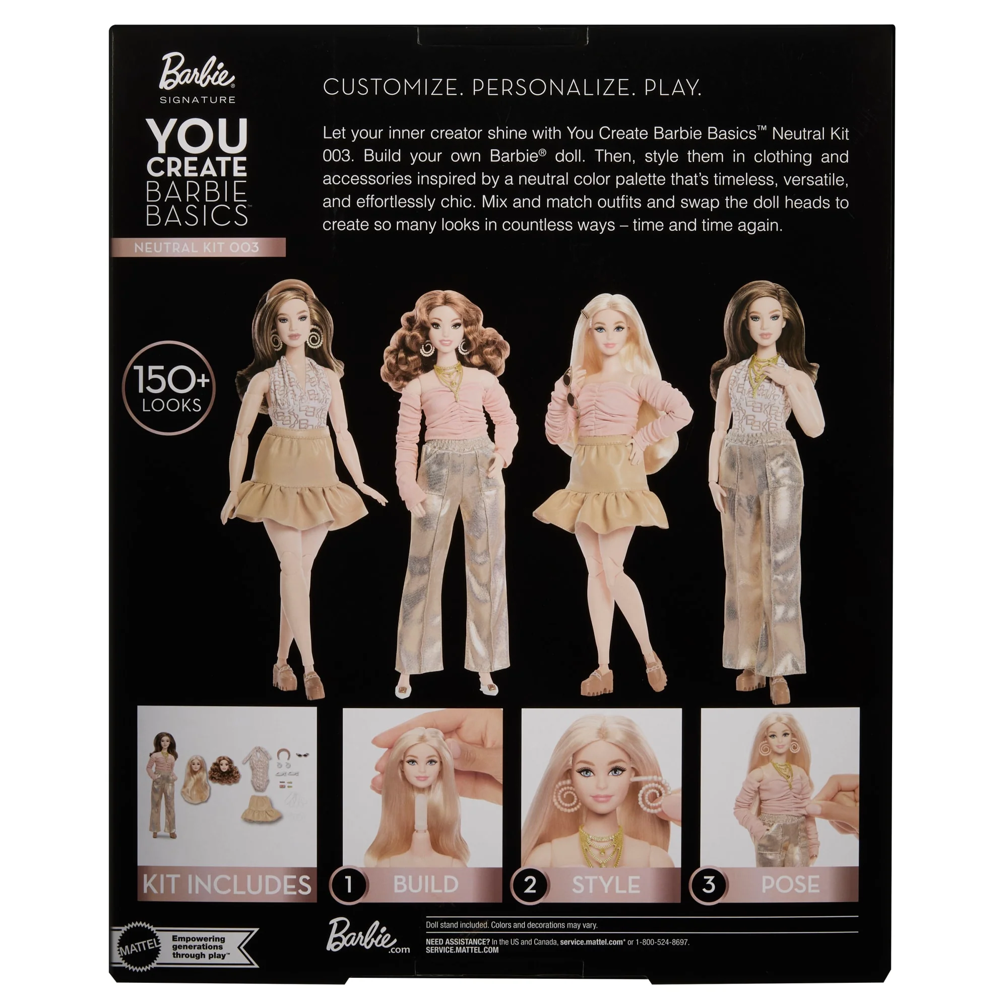 Barbie You Create Barbie Basics Neutral Kit 003, Customizable Fashion Doll & Universal-Fit Clothing | Mattel - Image 6