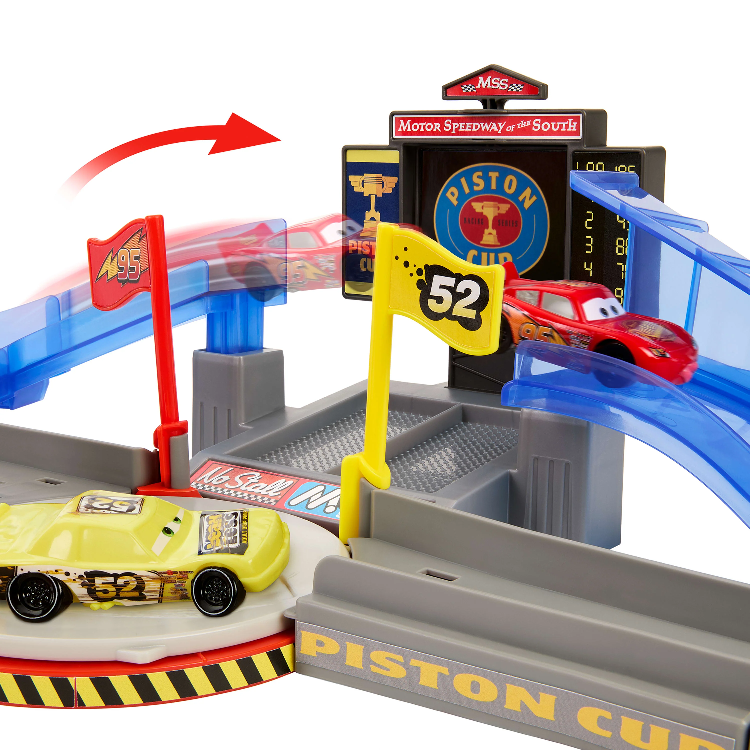 Carros da Disney e Pixar Cars Playsets Conjunto de Brinquedo pista de acrobacias da copa pistão - Image 5