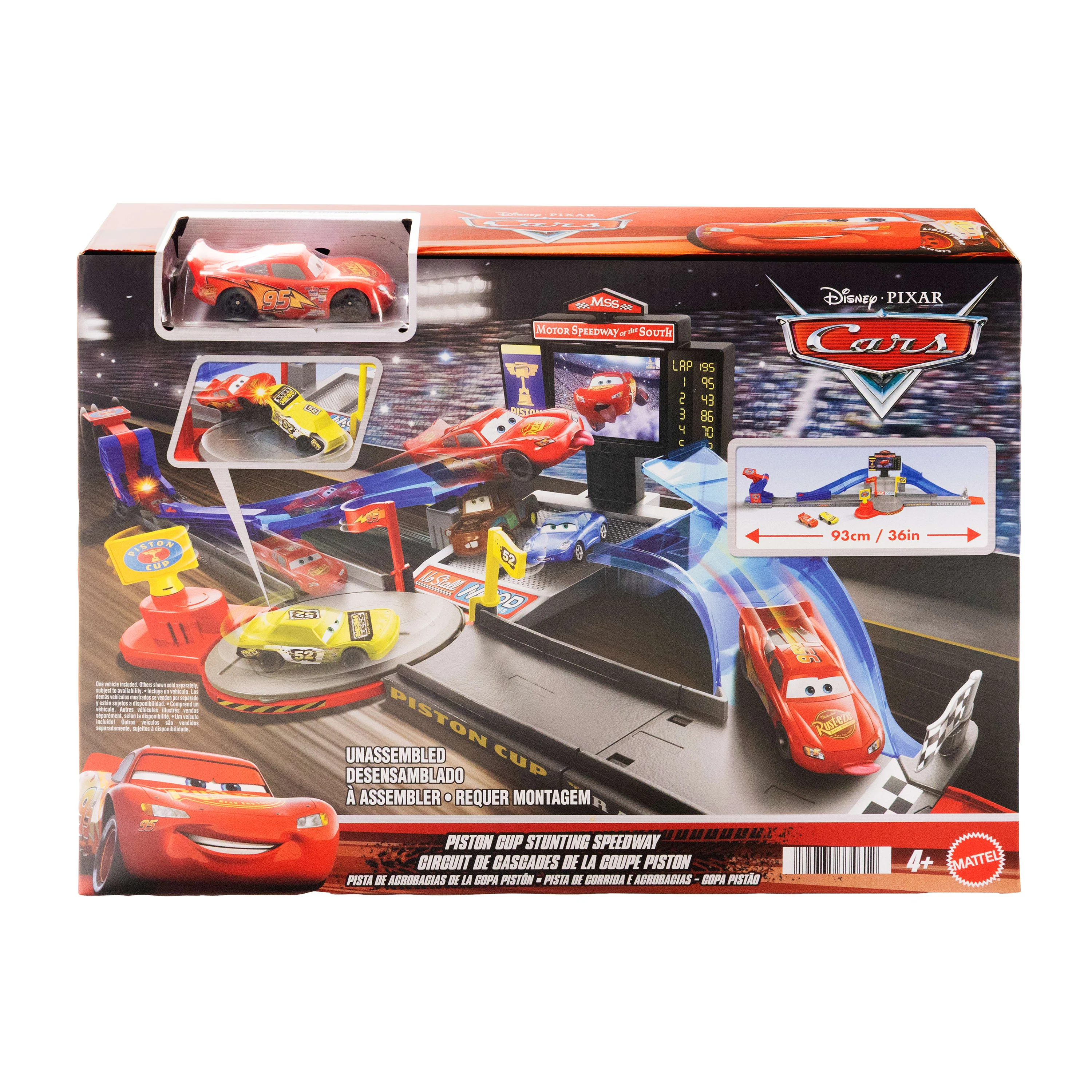 Carros da Disney e Pixar Cars Playsets Conjunto de Brinquedo pista de acrobacias da copa pistão - Image 6