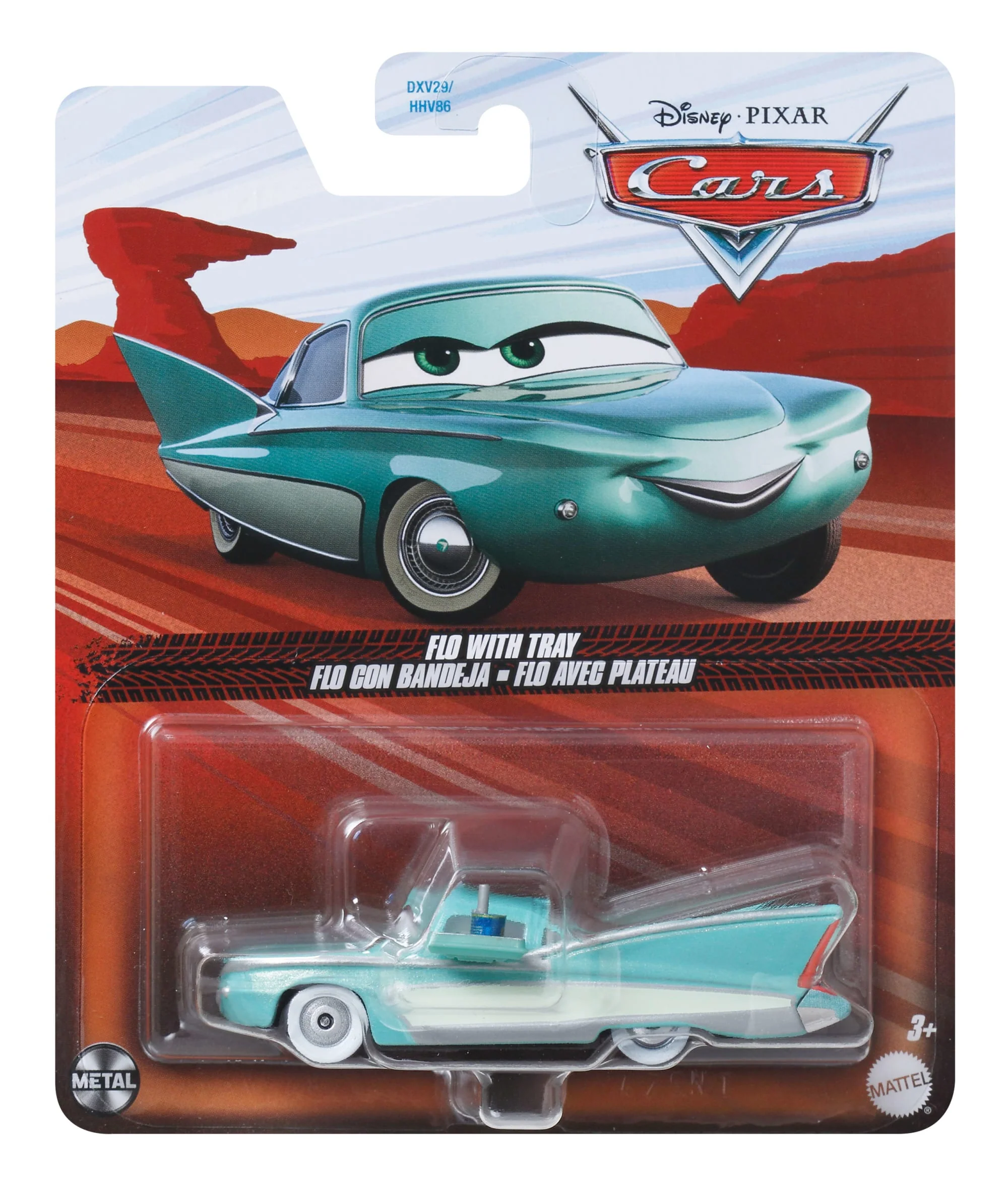 Carros da Disney e Pixar Diecast Veículo de Brinquedo Flo com Bandeja - Image 4